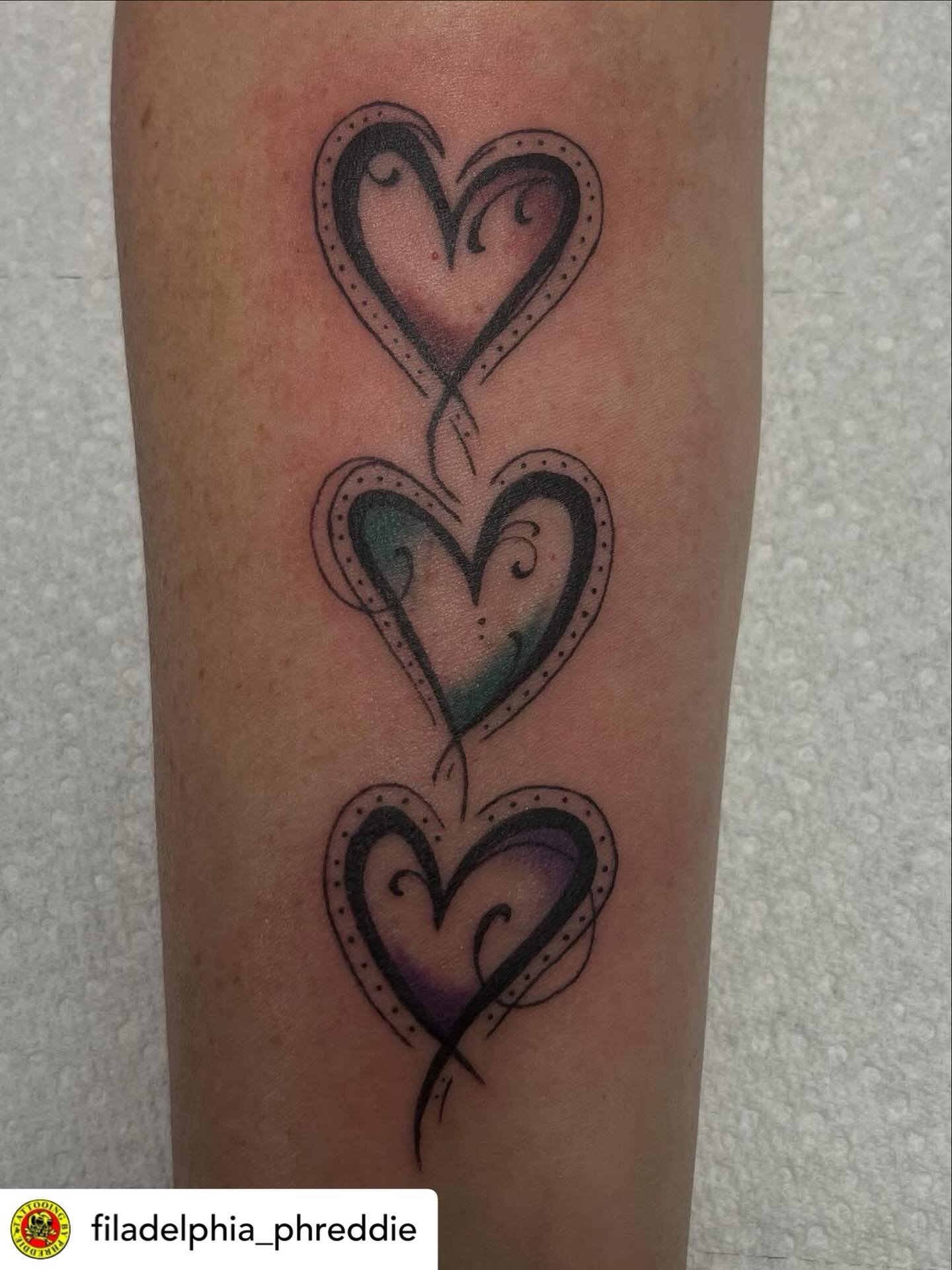 Triple ❤️ by @filadelphia_phreddie 

We have time for tattoos! Get in touch with the artists directly or stop in, walk-ins always welcome! 

#havertownelectrictattoo