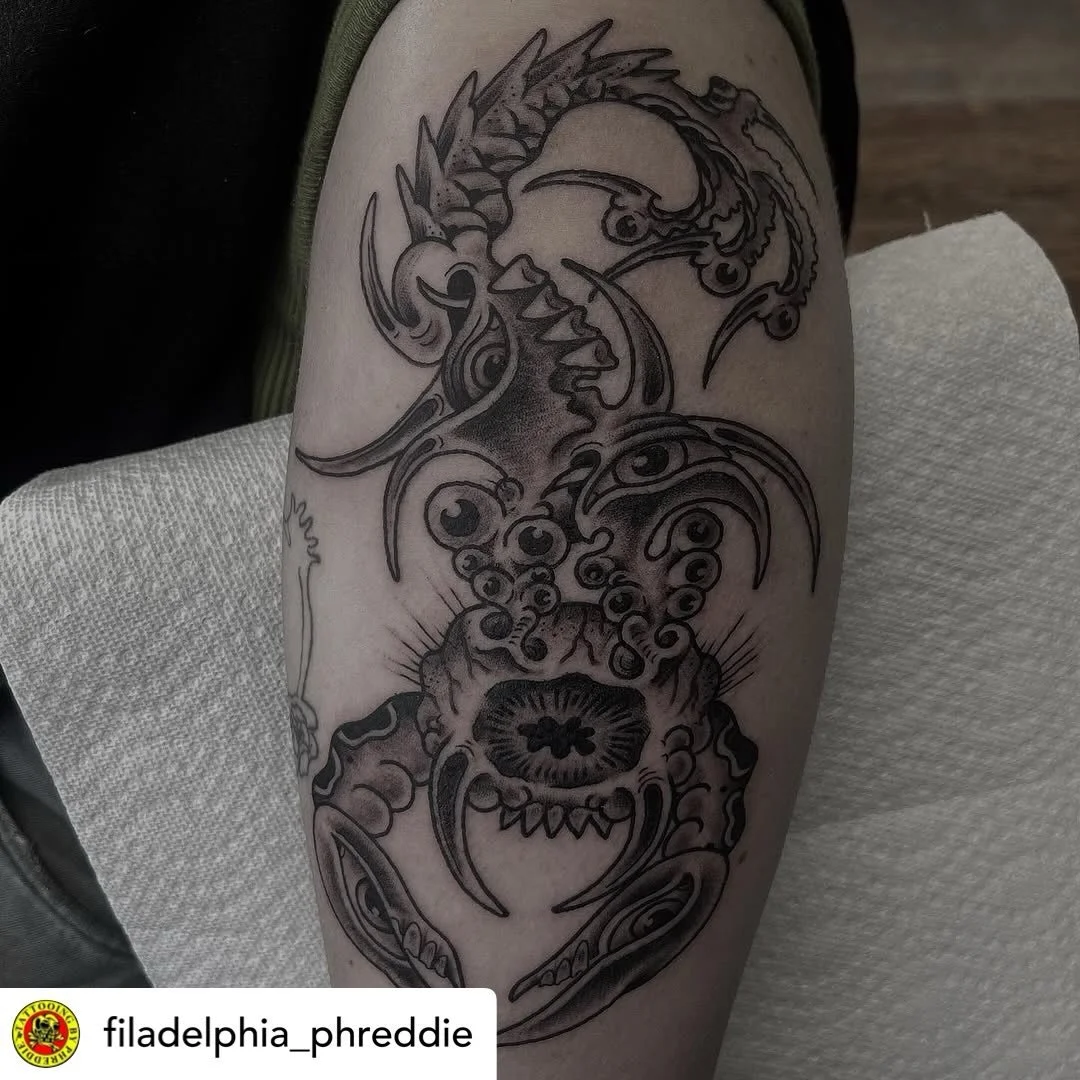 Done by @filadelphia_phreddie at #havertownelectrictattoo 
We are open today! ❄️💙✌️