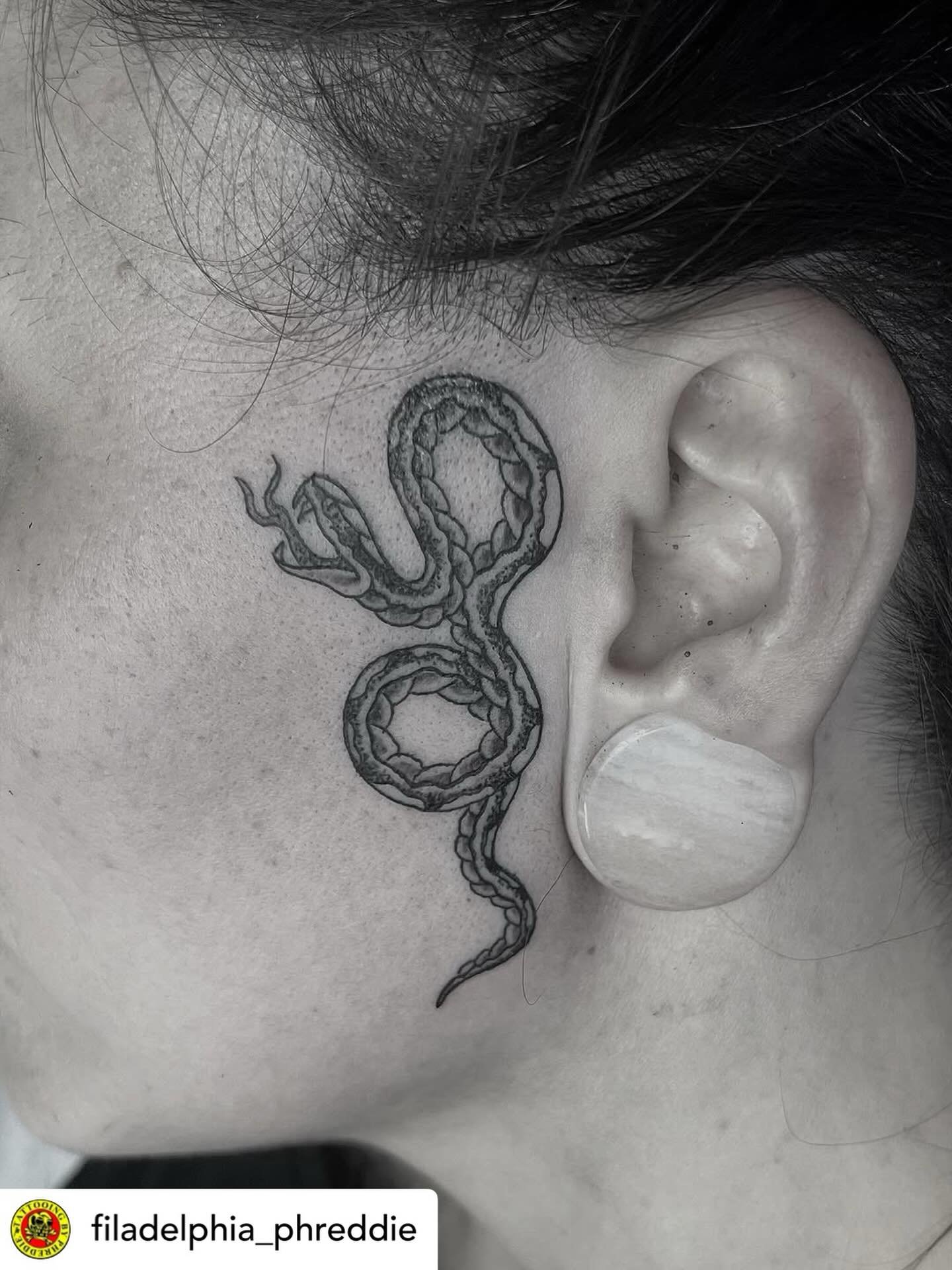 🐍 done by @filadelphia_phreddie at #havertownelectrictattoo 

We&rsquo;re open 7 days a week! No appointment necessary!