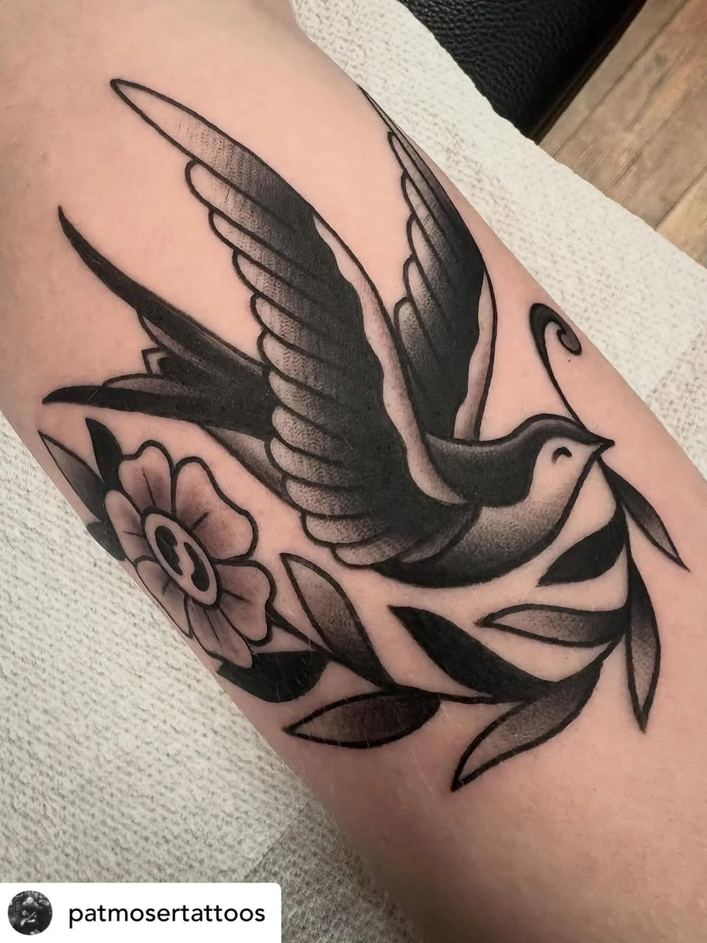 Simple and Beautiful by @patmosertattoos done at #havertownelectrictattoo