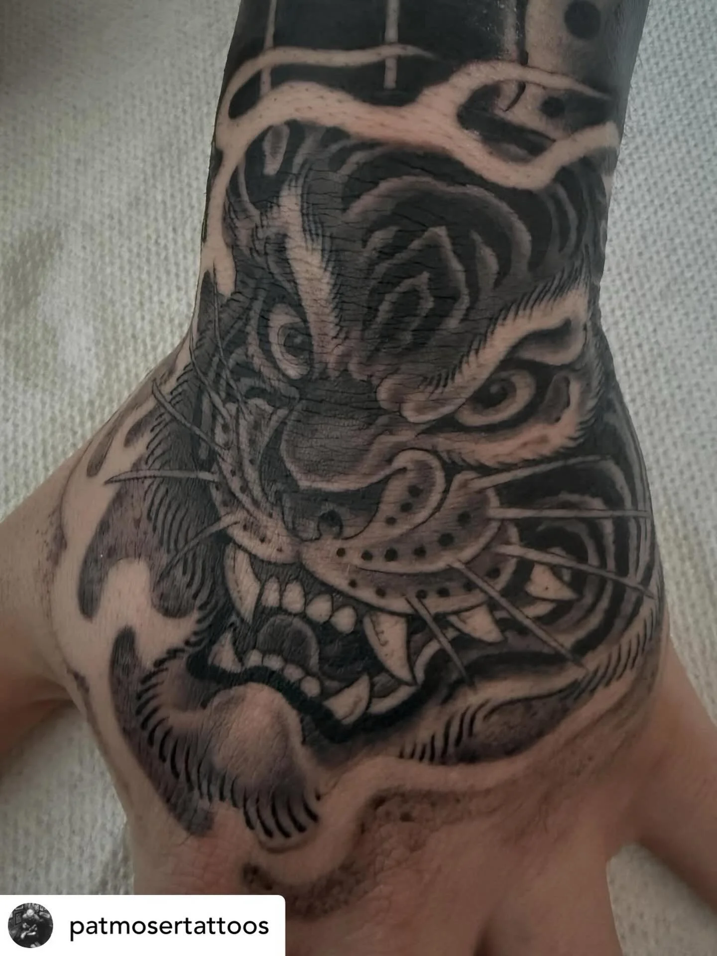 Tiger by @patmosertattoos at #havertownelectrictattoo 

To book with Pat, come see him at the shop every Monday &amp; Tuesday!
