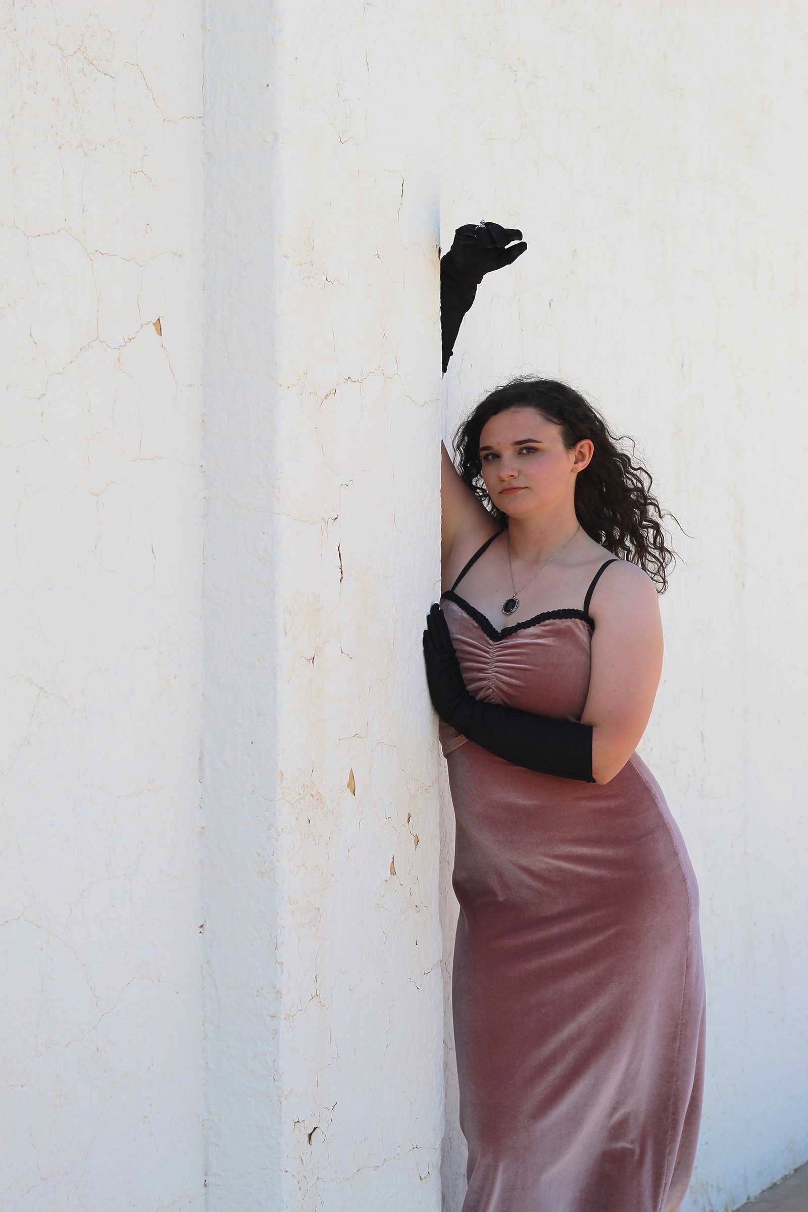 Dusty Rose Dress w/ Black Gloves
Made and Designed by Alicia Araceli