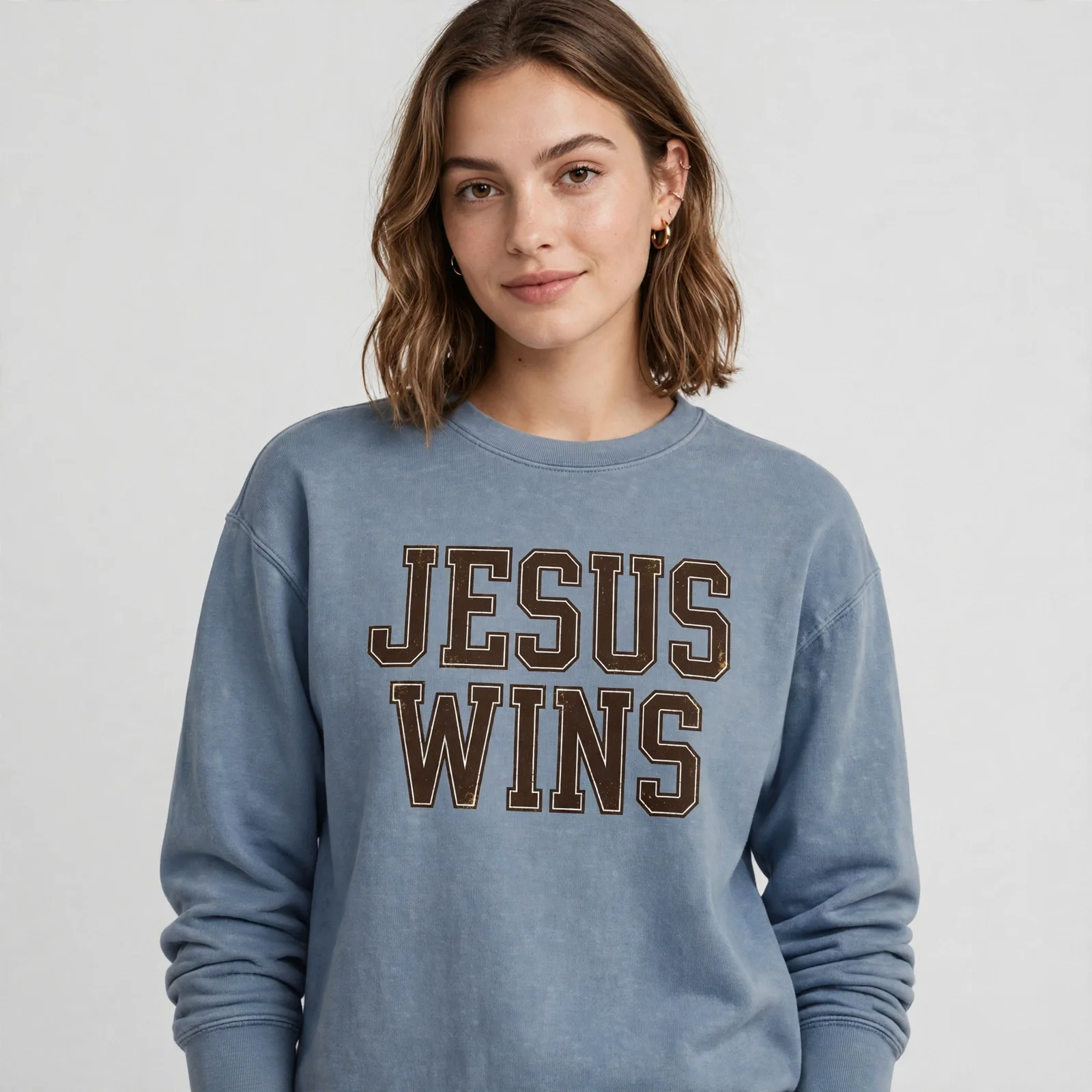 Jesus Wins | Vintage Collegiate Comfort Colors Sweatshirt