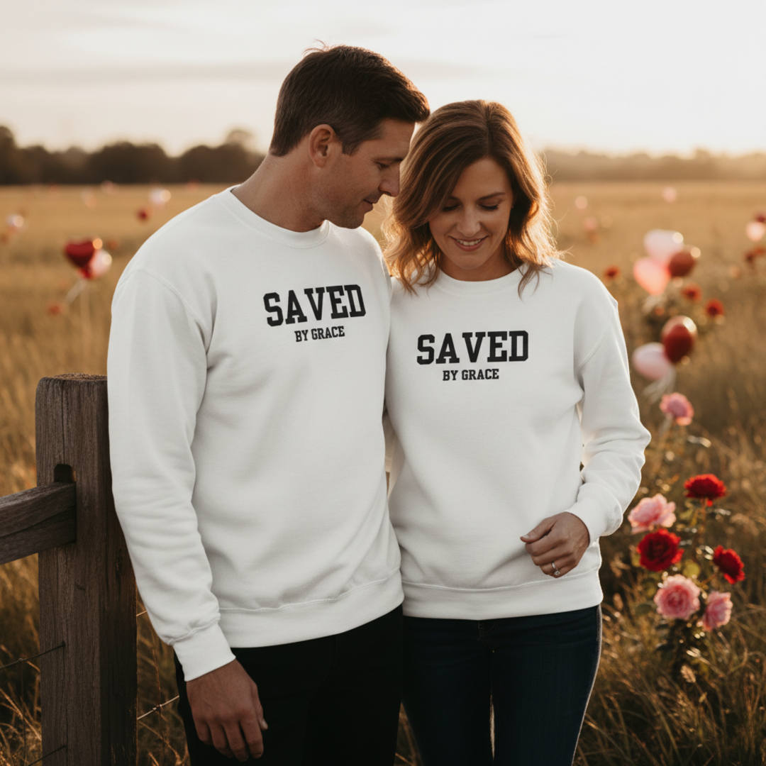 SAVED BY GRACE | Embroidered Unisex  Sweatshirt