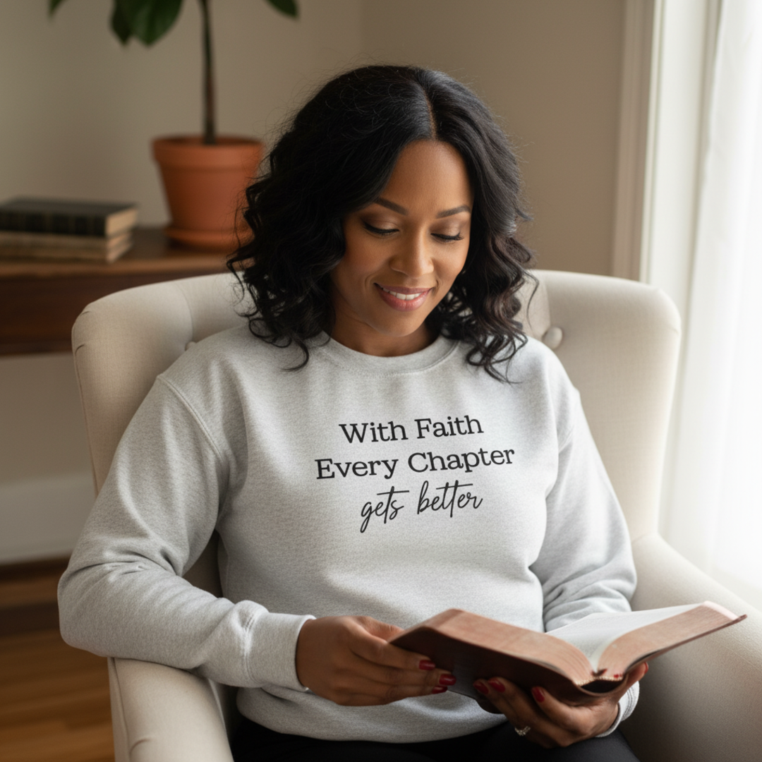 With Faith Every Chapter Gets Better Unisex Sweatshirt