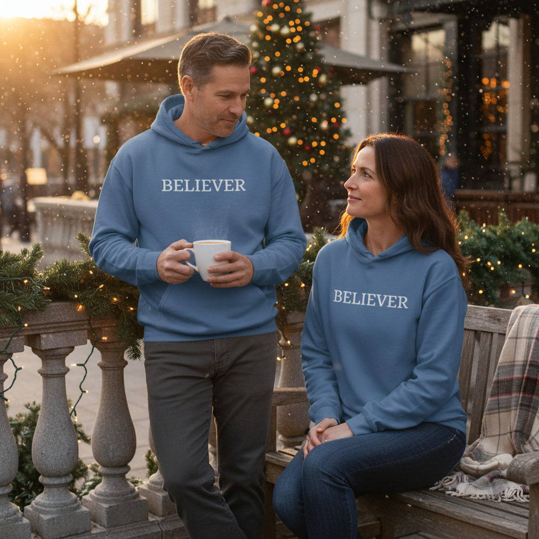 The Embroidered "Believer" Pullover Hoodie