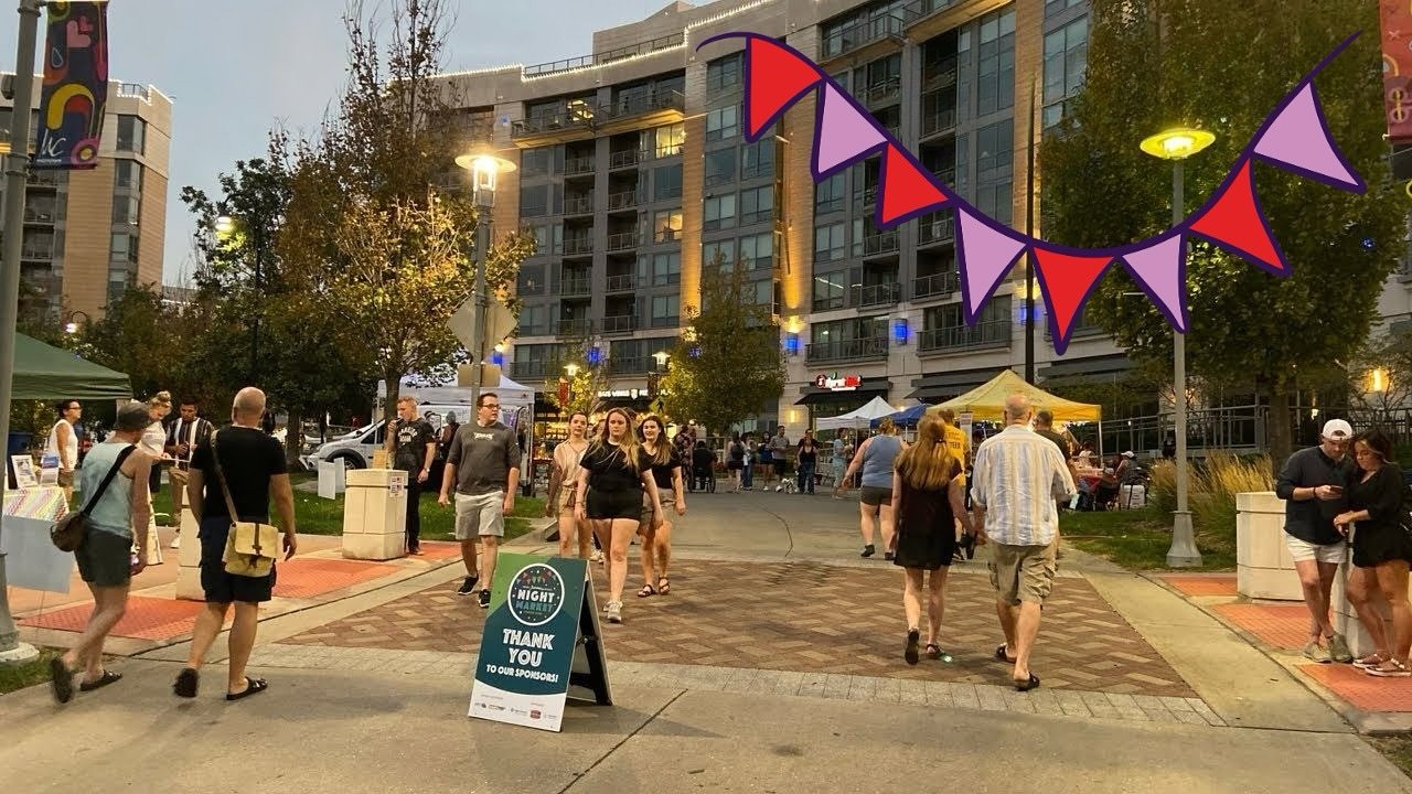 Upcoming  Night Markets:
June 27
July 25
August 29

June features:
Live music, stiltwalker, adult recess with popup pickleball (!!!!) &amp; flow yoga with 50+ local small businesses. You coming?!