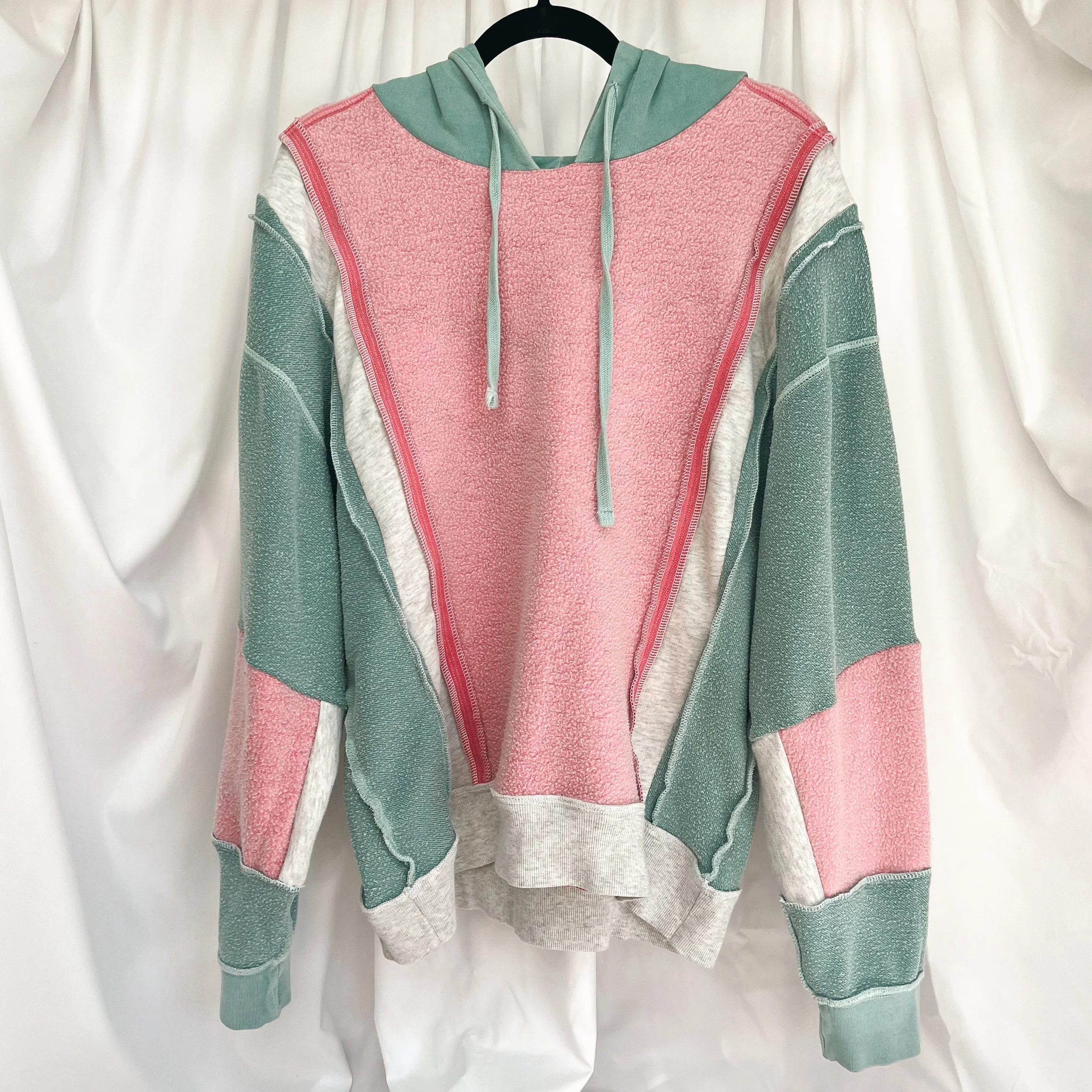 Watermelon Color Block Hoodie