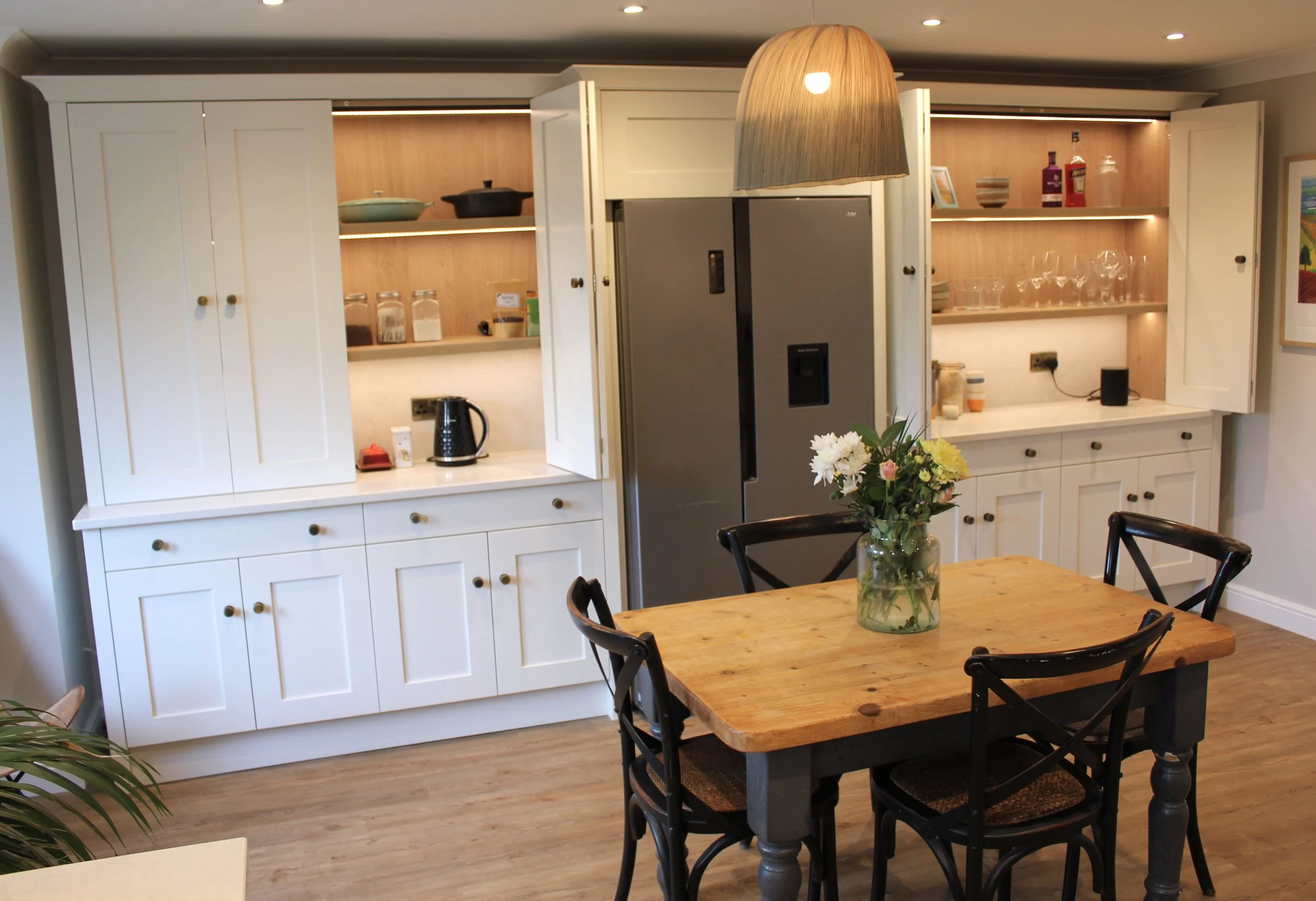 Revitalised Wall Area with Added Storage and American Fridge