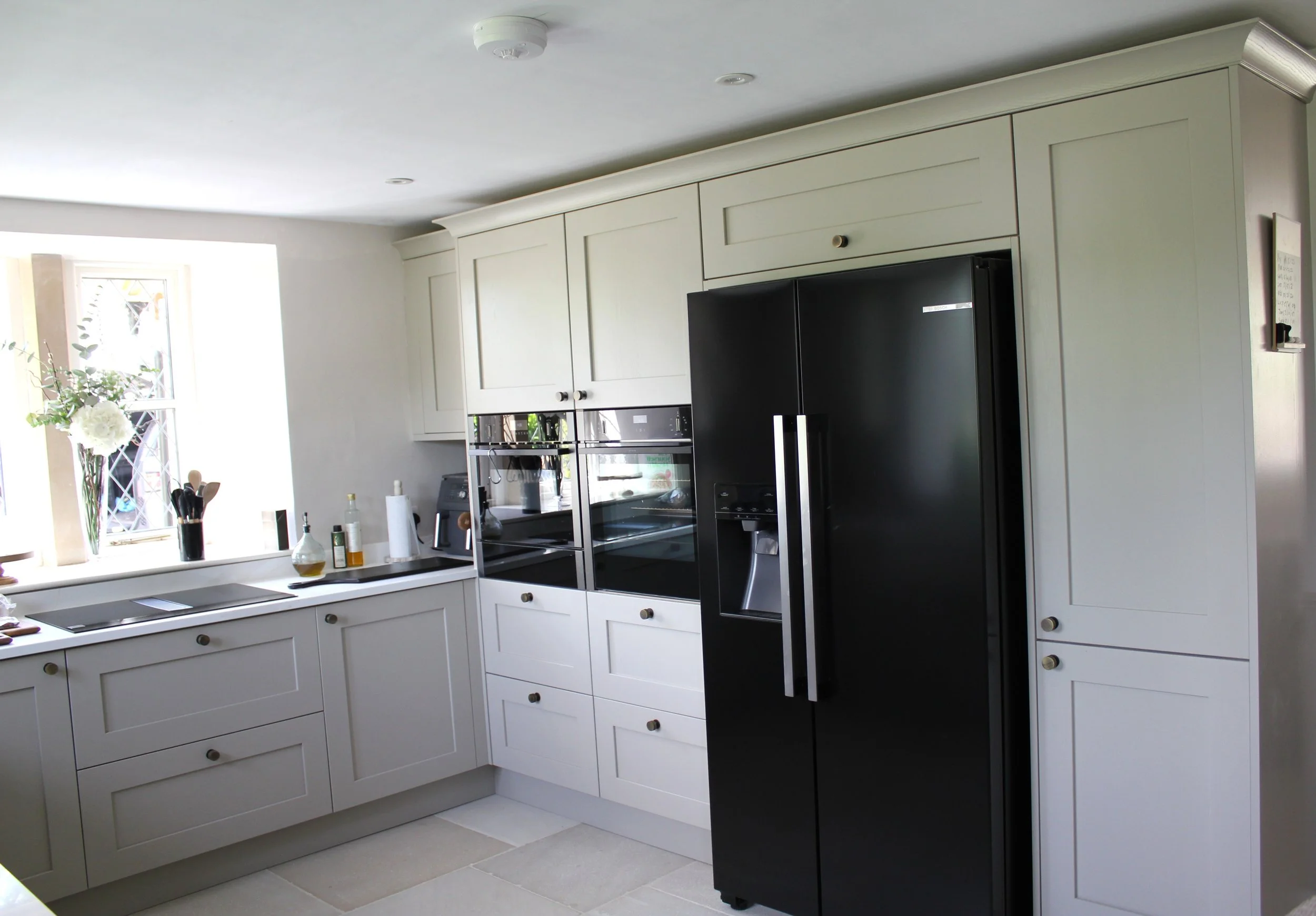 American Style Fridge in Shaker Kitchen Yorkshire.JPG