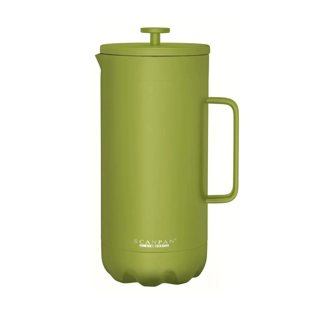 SCANPAN New To Go French Press Coffee Maker 1.0L - Dark Lemon Green