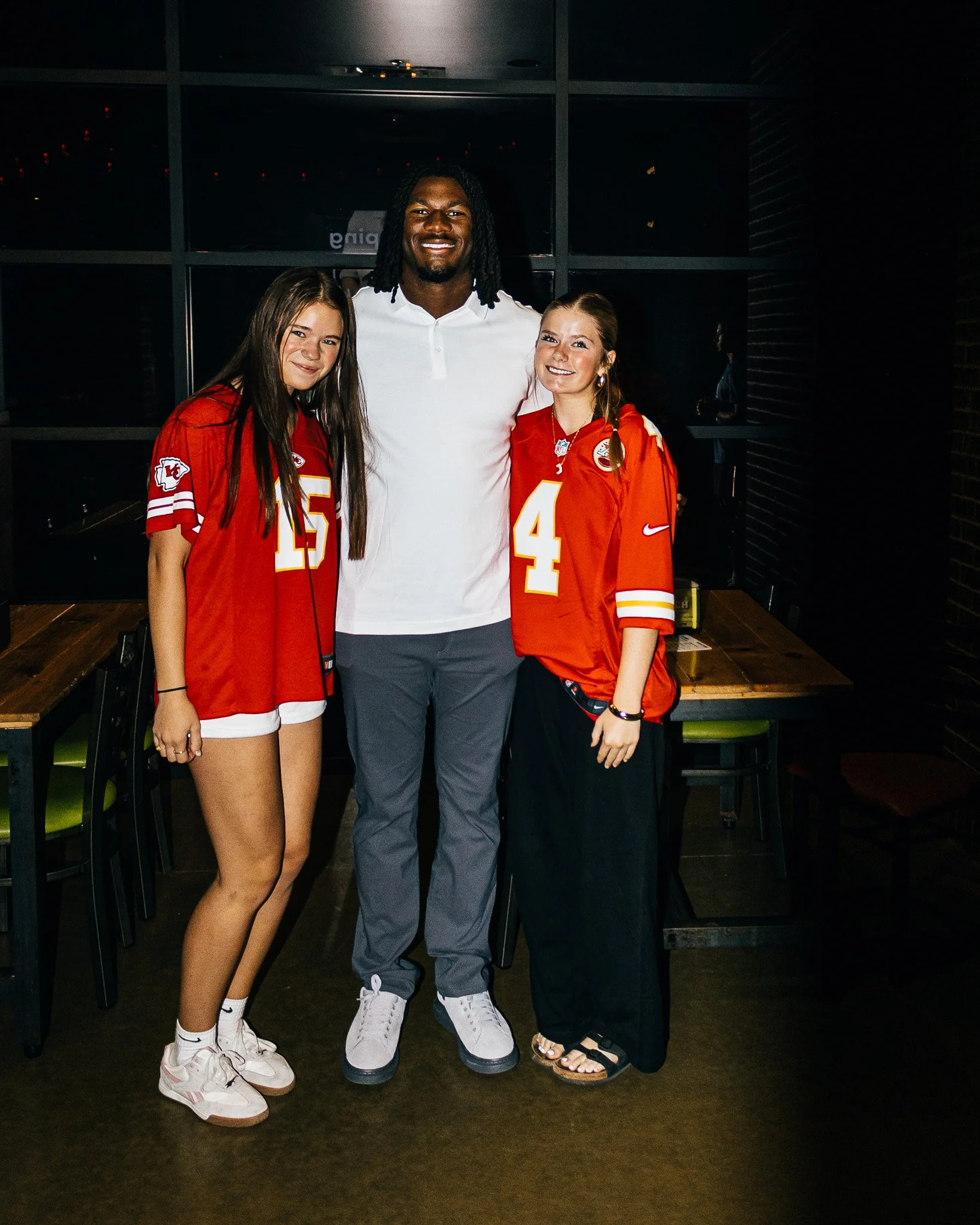 R Mason Thomas with two fans during Kansas City Huddle Live taping