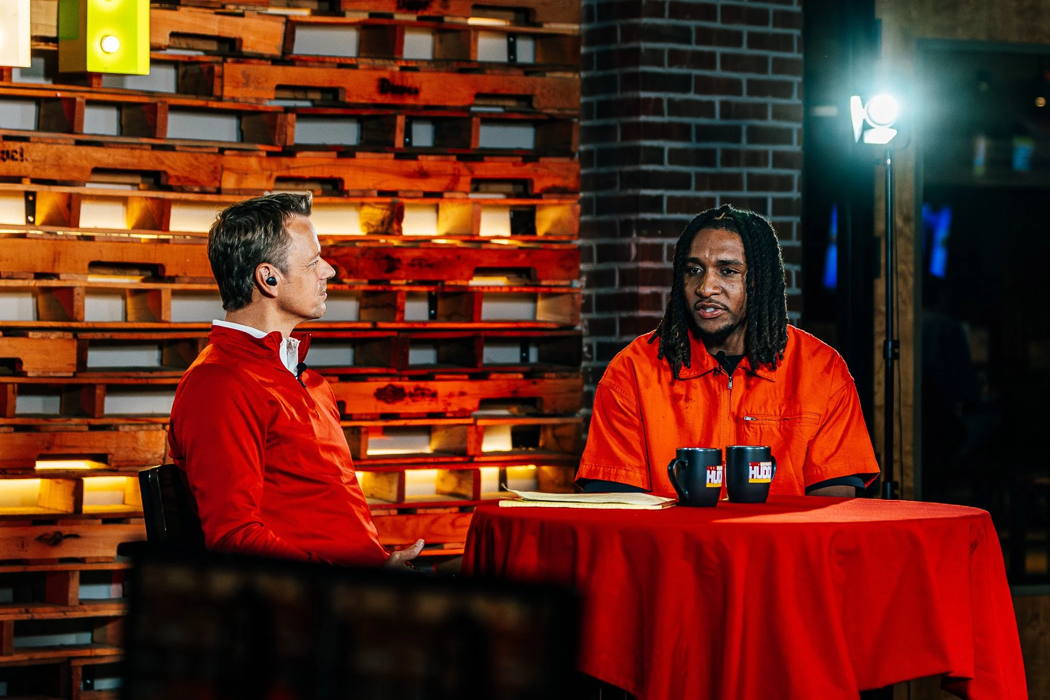 Nohl Williams and FOX4’s Rob Collins discuss Kansas City football on stage at Kansas City Huddle.