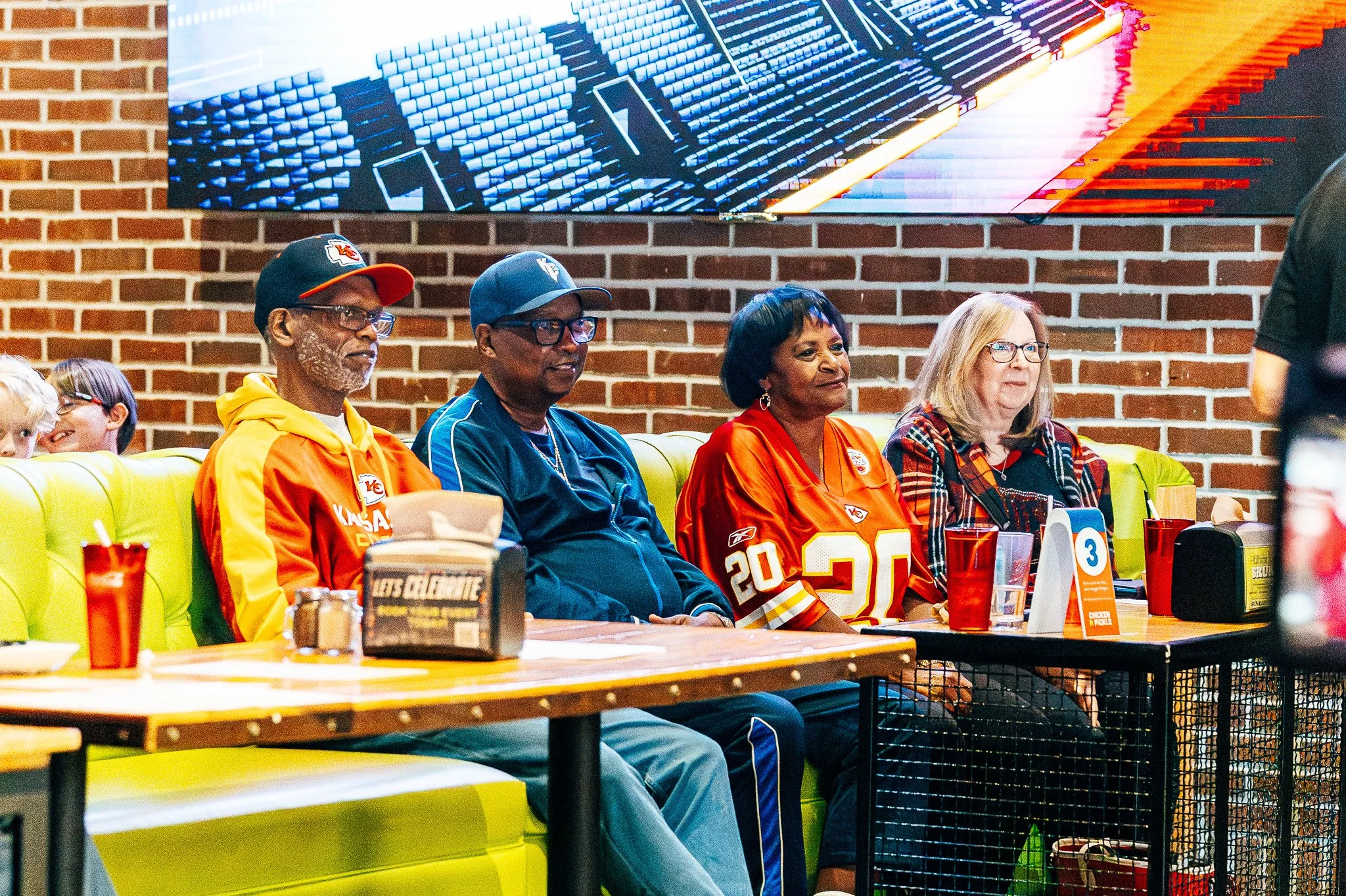 Kansas City Huddle fans fill the room at Chicken N Pickle in Overland Park for the October 19 show.