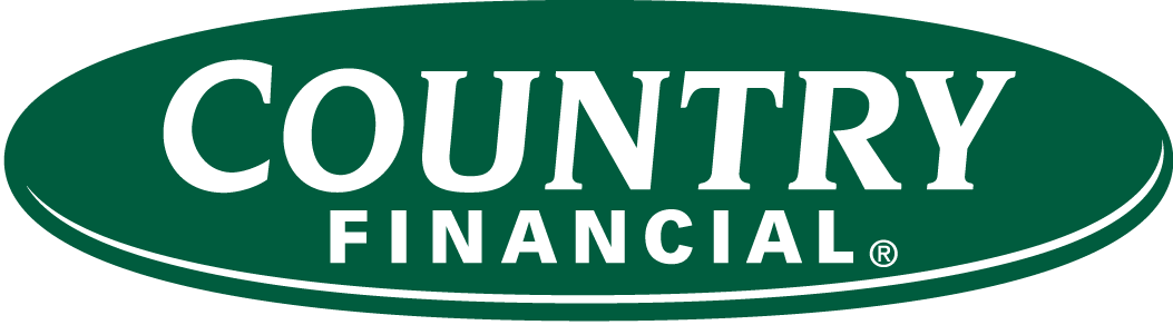 Country Financial logo with green oval background and white text.