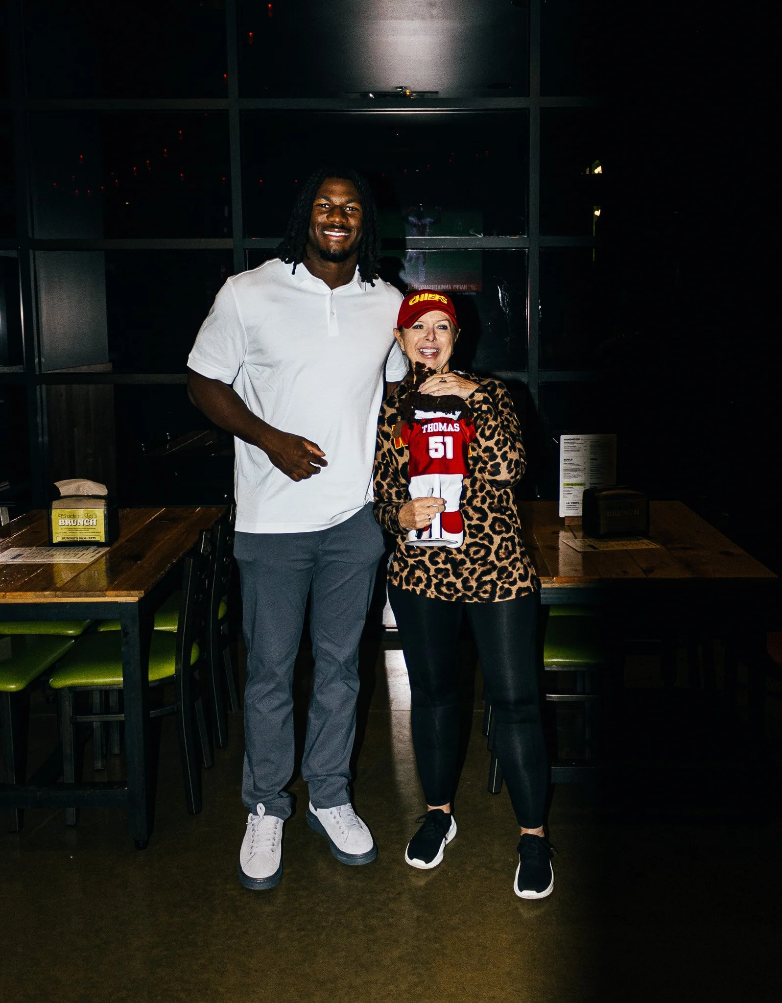 R Mason Thomas with a fan during Kansas City Huddle Live taping