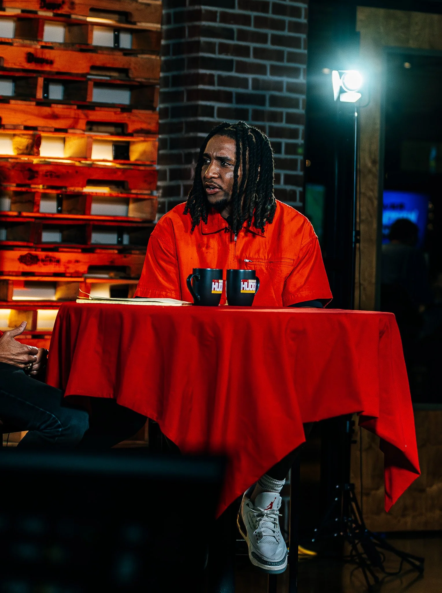 Nohl Williams during the live taping of Kansas City Huddle