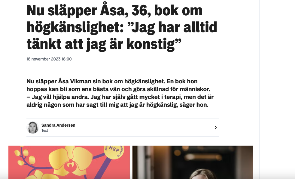 högkänslighet Åsa Vikman 