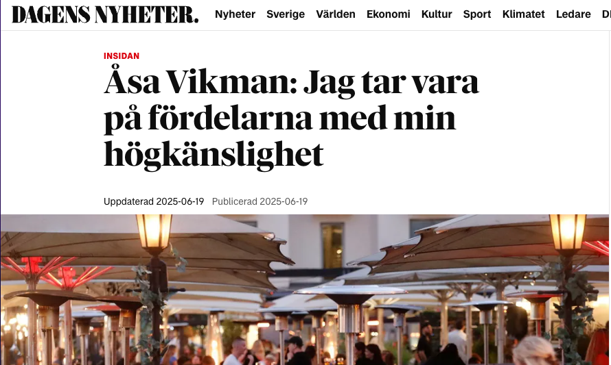 Dagens nyheter högkänslighet Åsa Vikman 