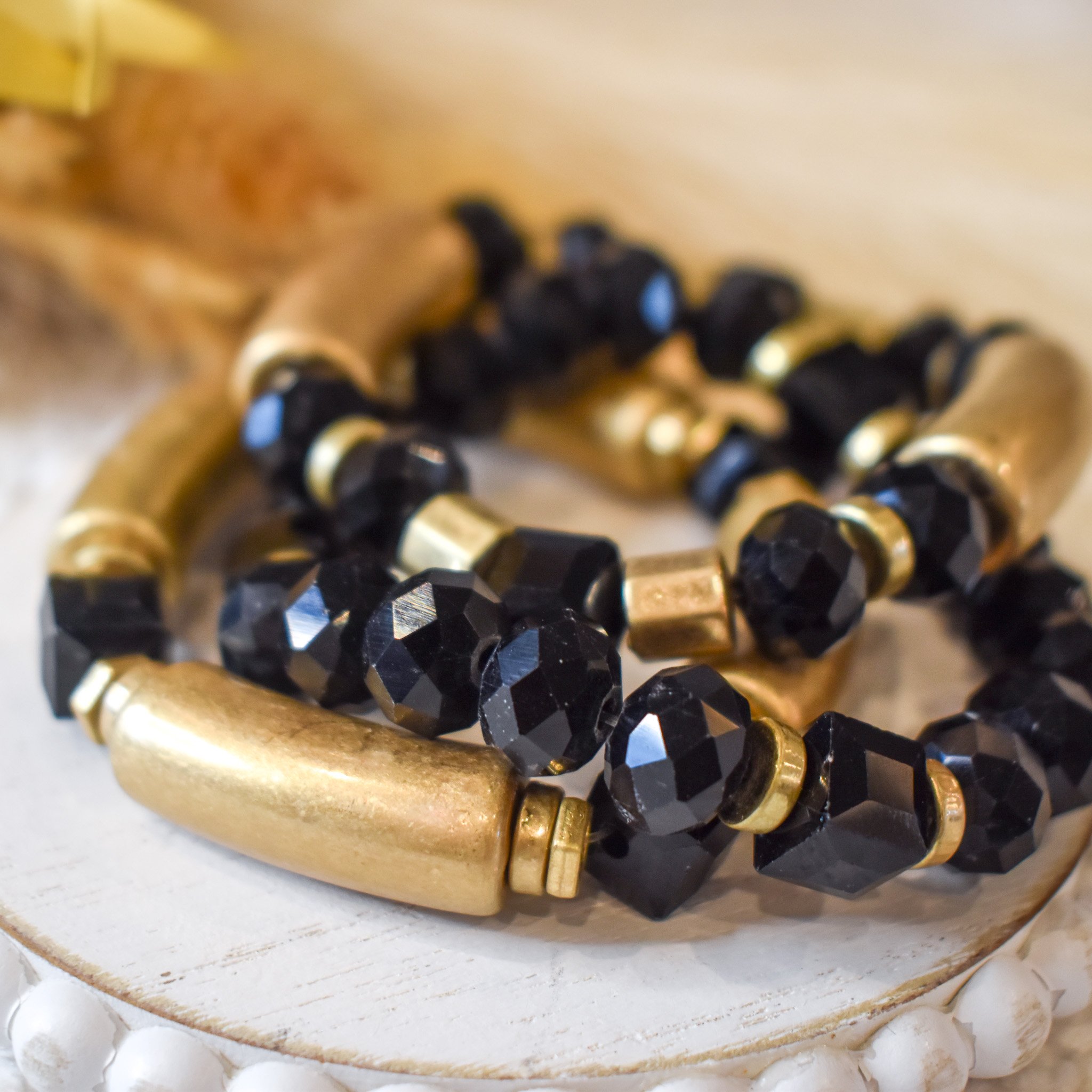 Black & Gold Chunky Stack
