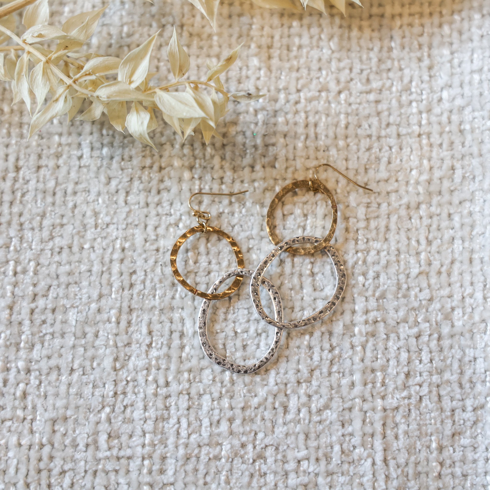 Two Toned Boho Hoops