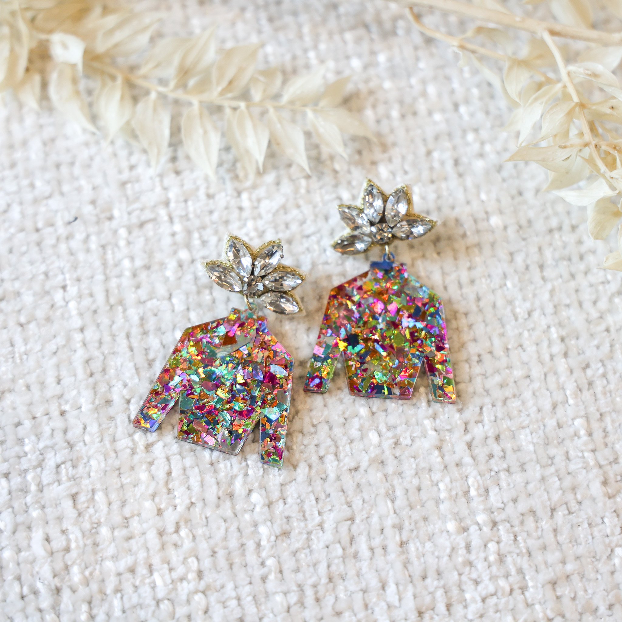 Multi Glitter Silk