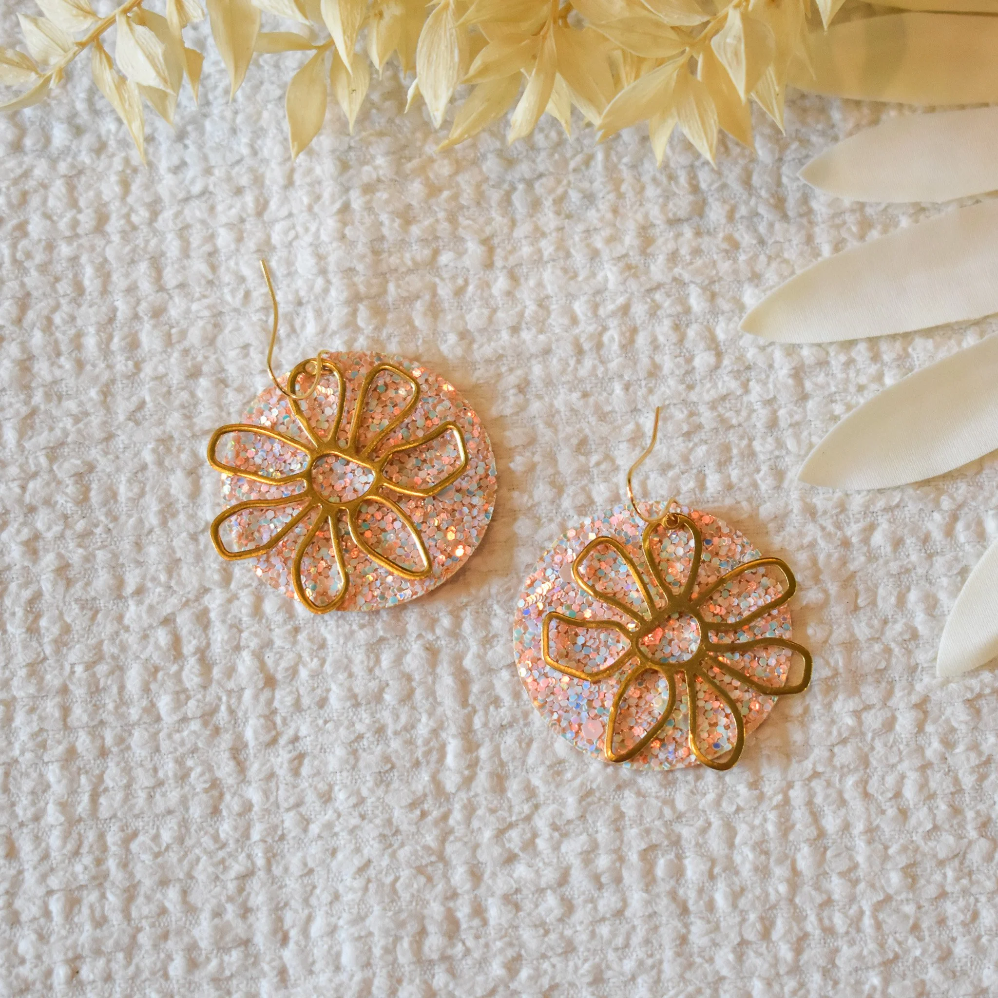 Peachy Pink Chunky Flower