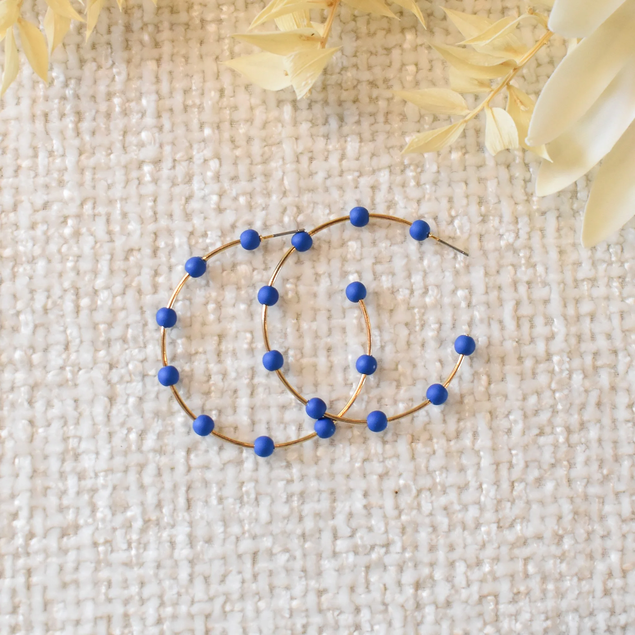 Beaded Hoops