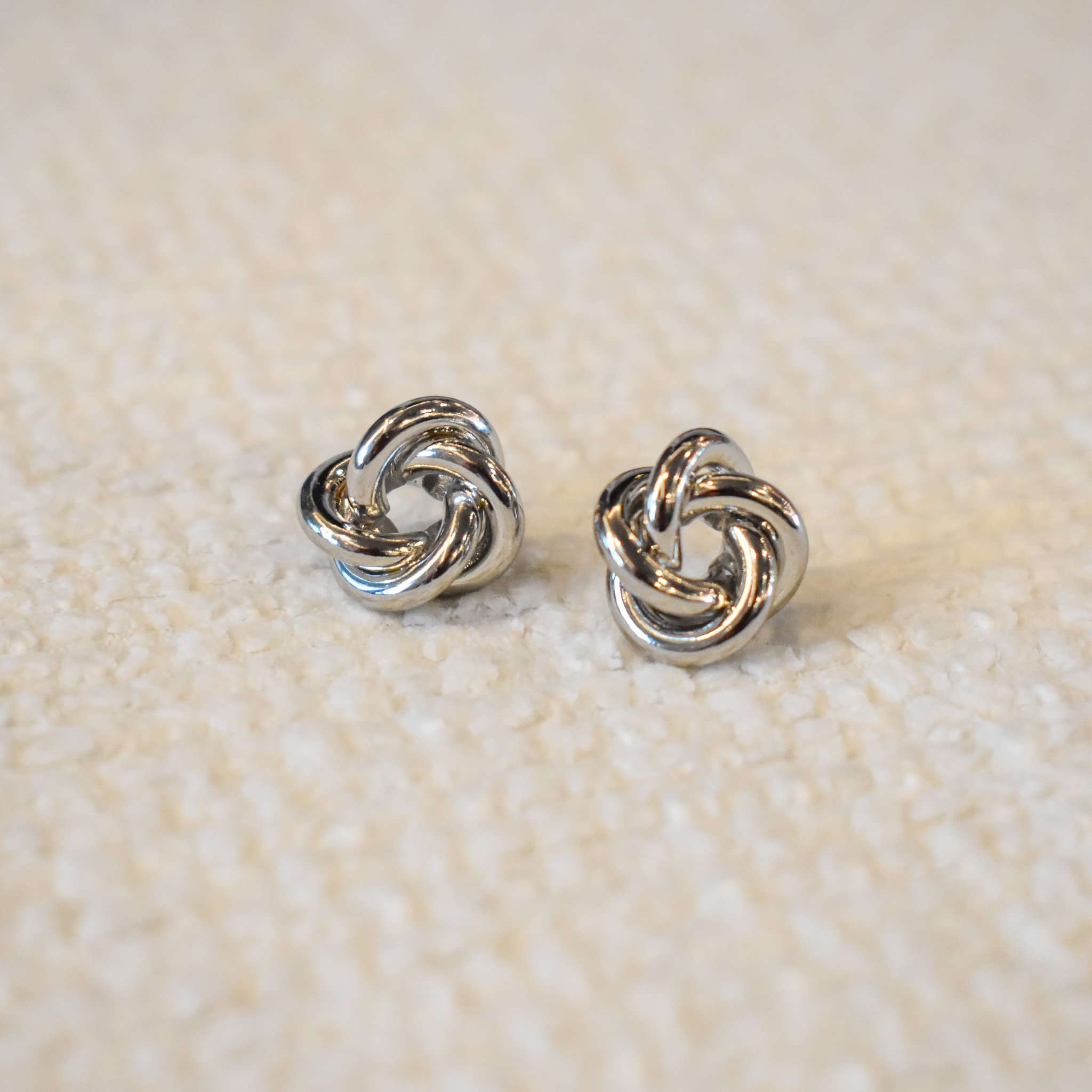 Silver Knot Studs