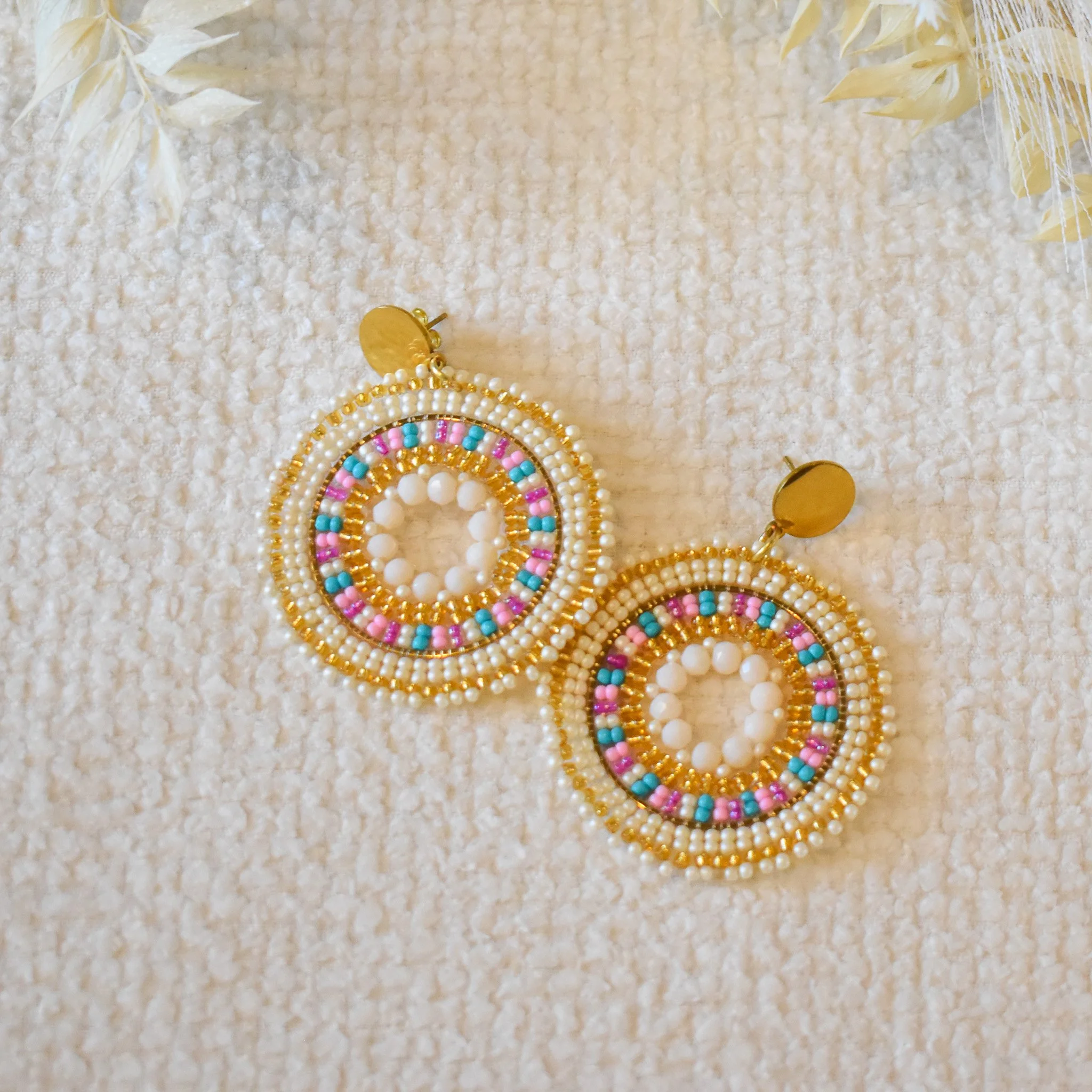 Golden Kaleidoscope Earrings