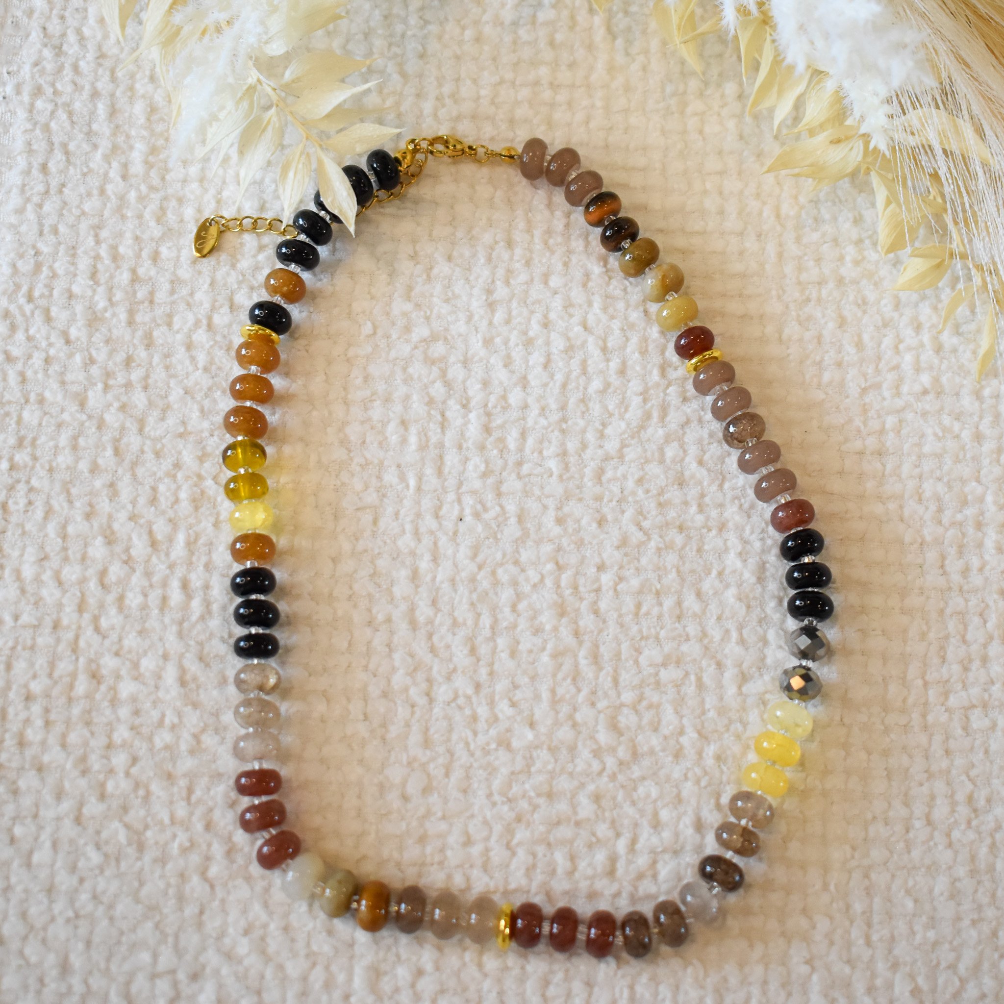 Amber Garden Beaded Necklace