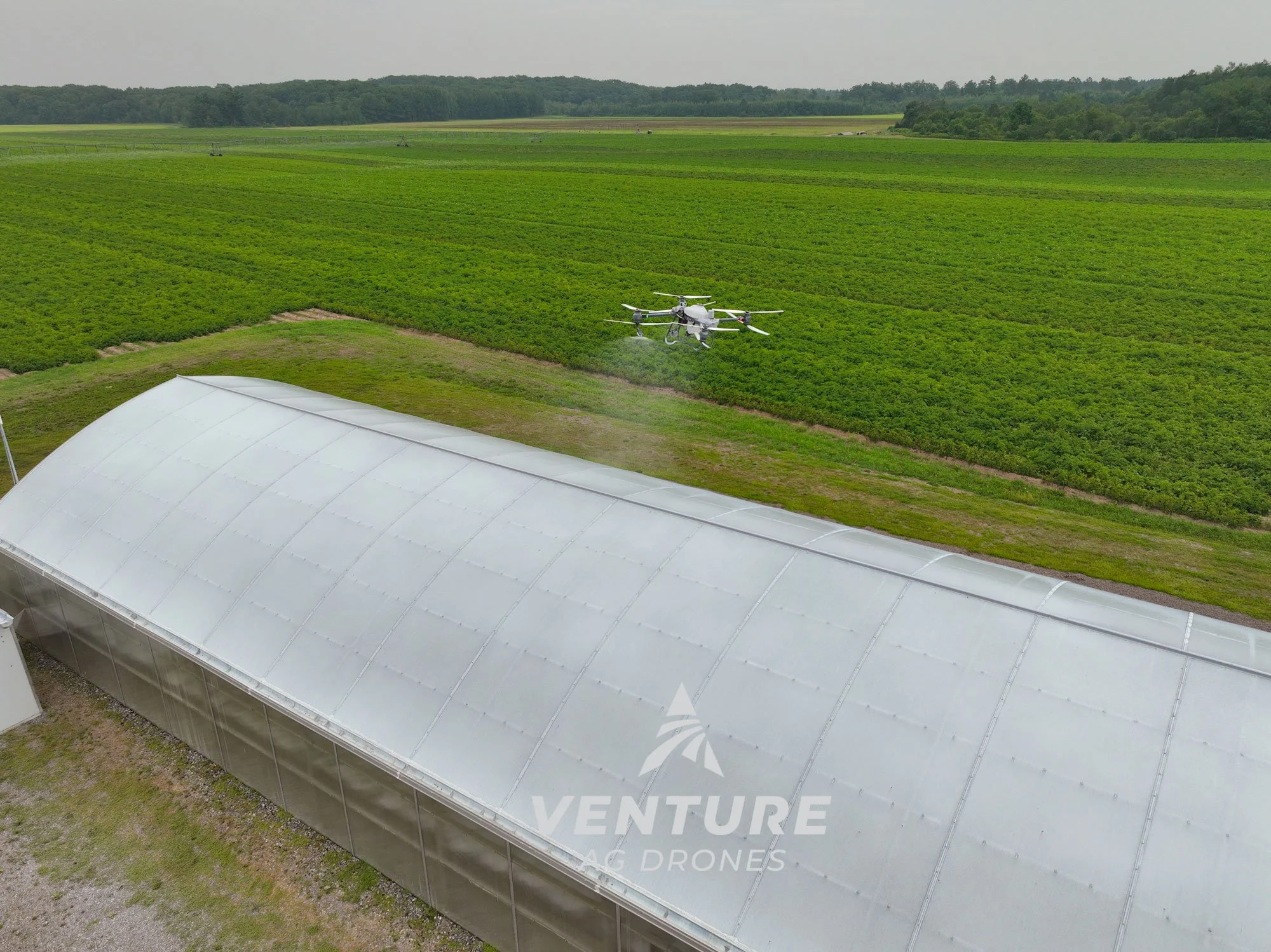 Drone painting greenhouse wisconsin