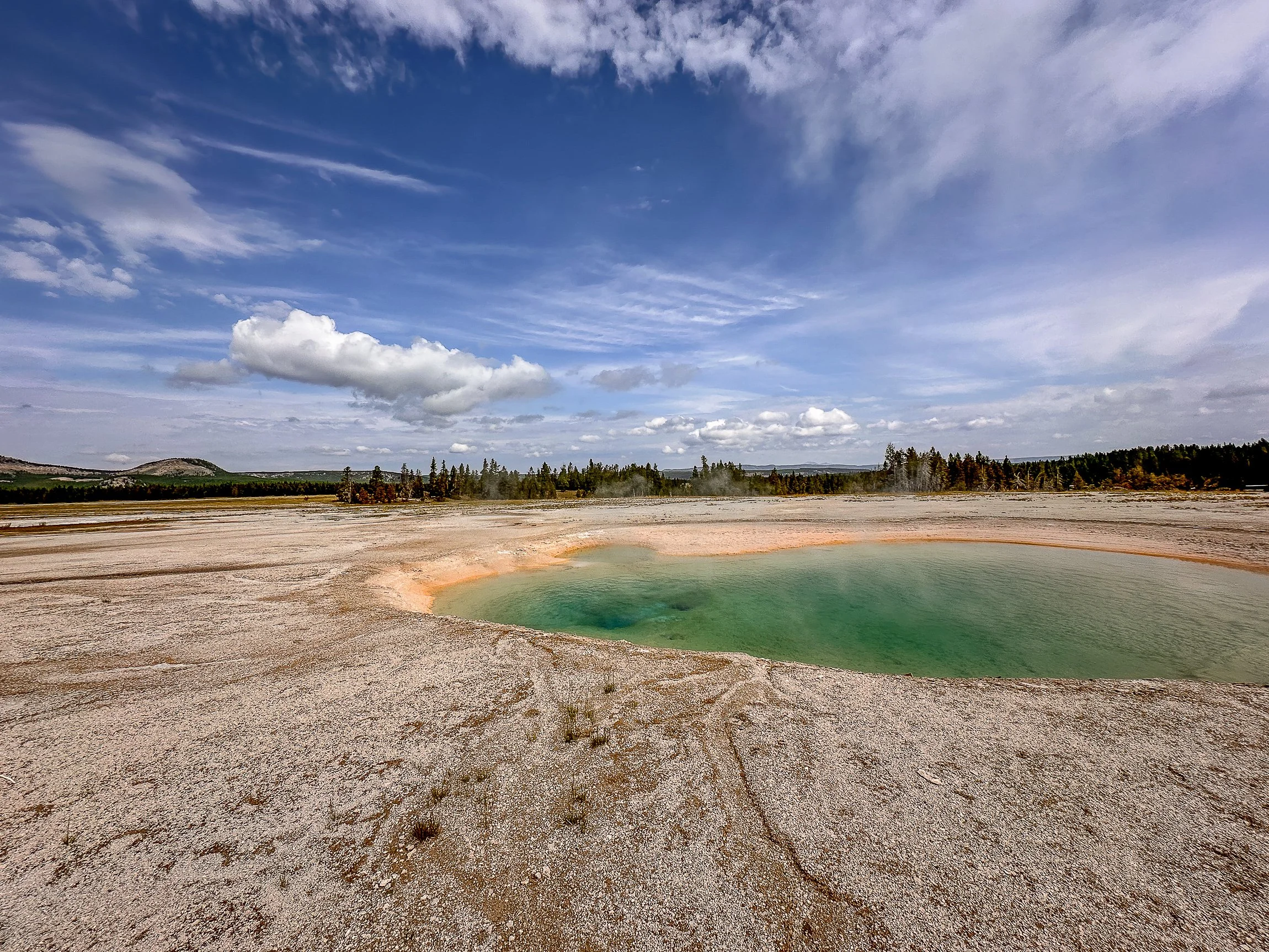 One of the prismatic springs at Yellowstone National Park. 