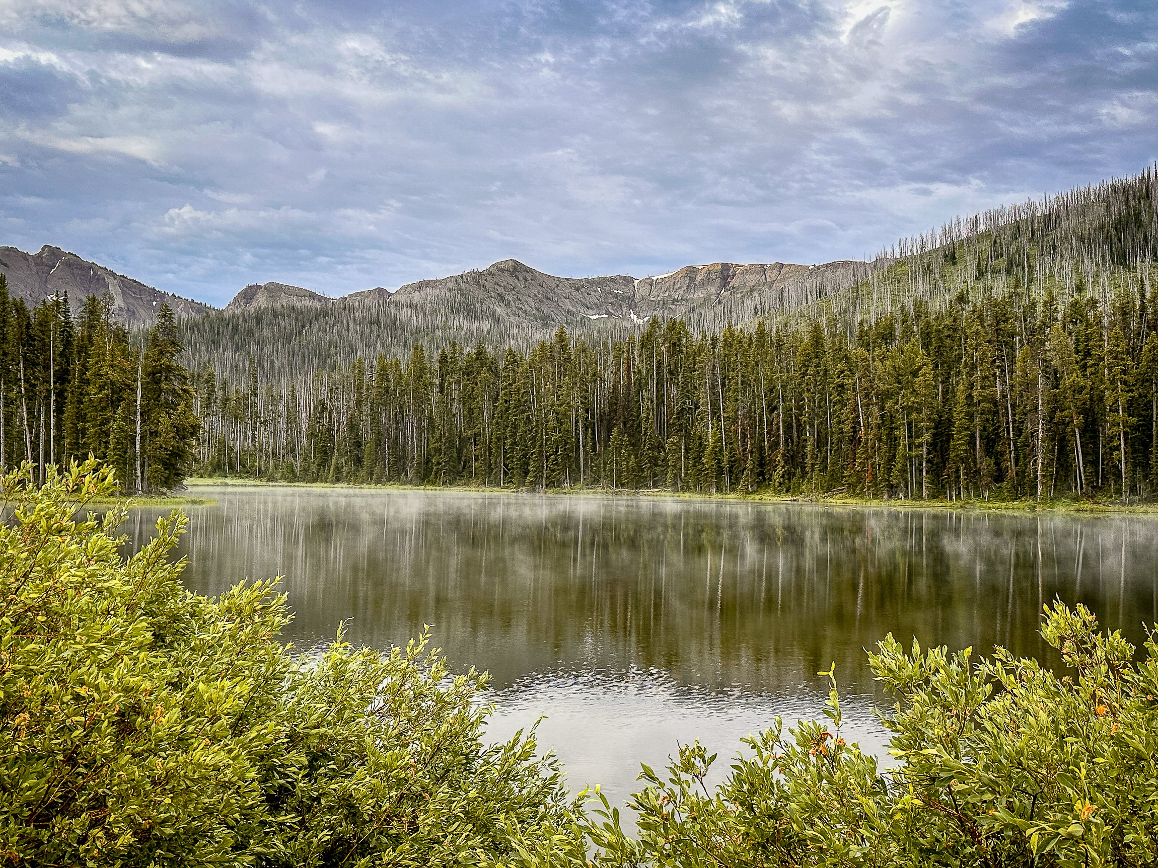 Yellowstone Lake during a tour of the Park. 