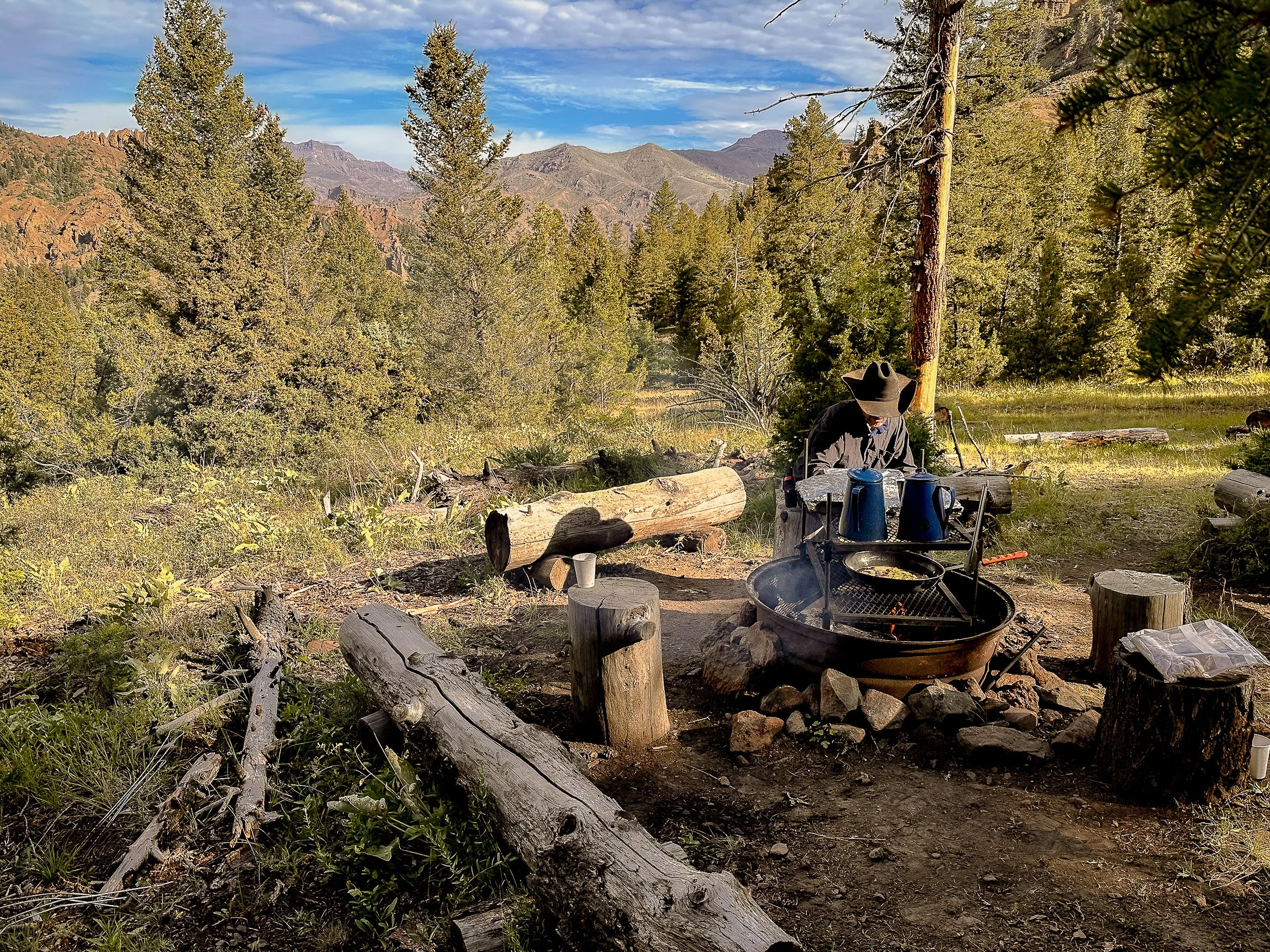 Prep for the breakfast ride at Blackwater Creek Ranch. 