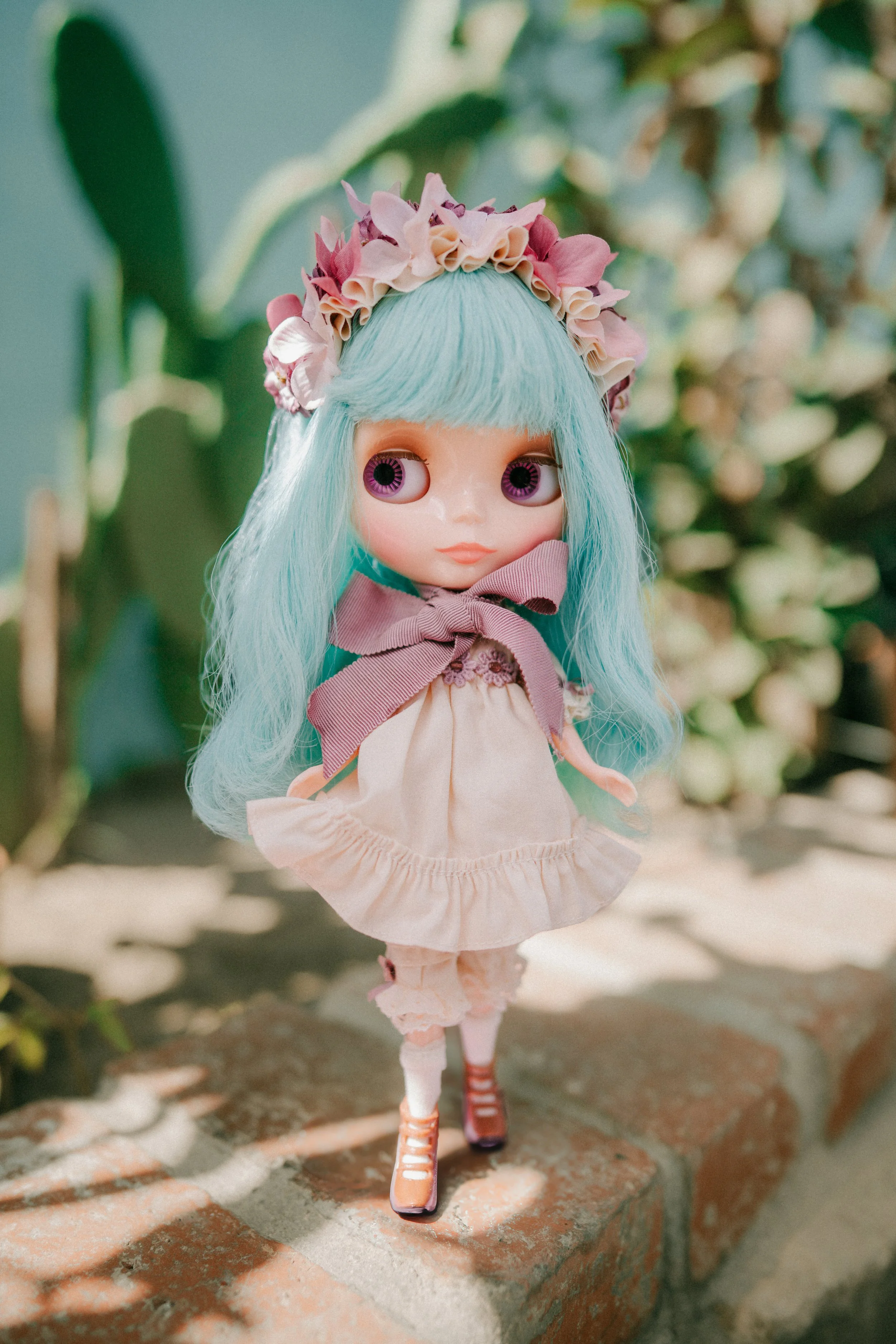 Flower Girl of Happiness in the Nopal garden