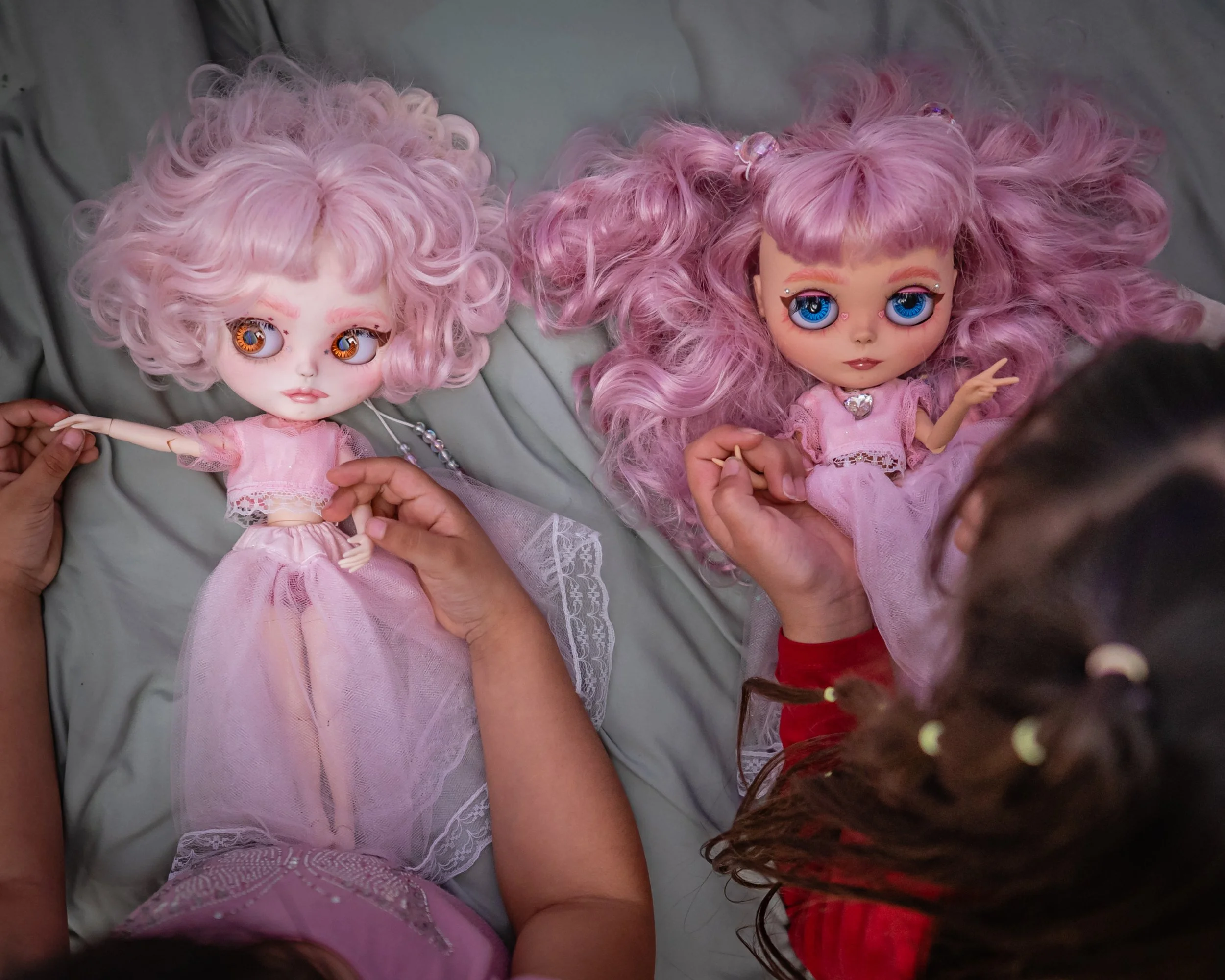 Alyna & Vale playing with their Bonerita's custom dolls