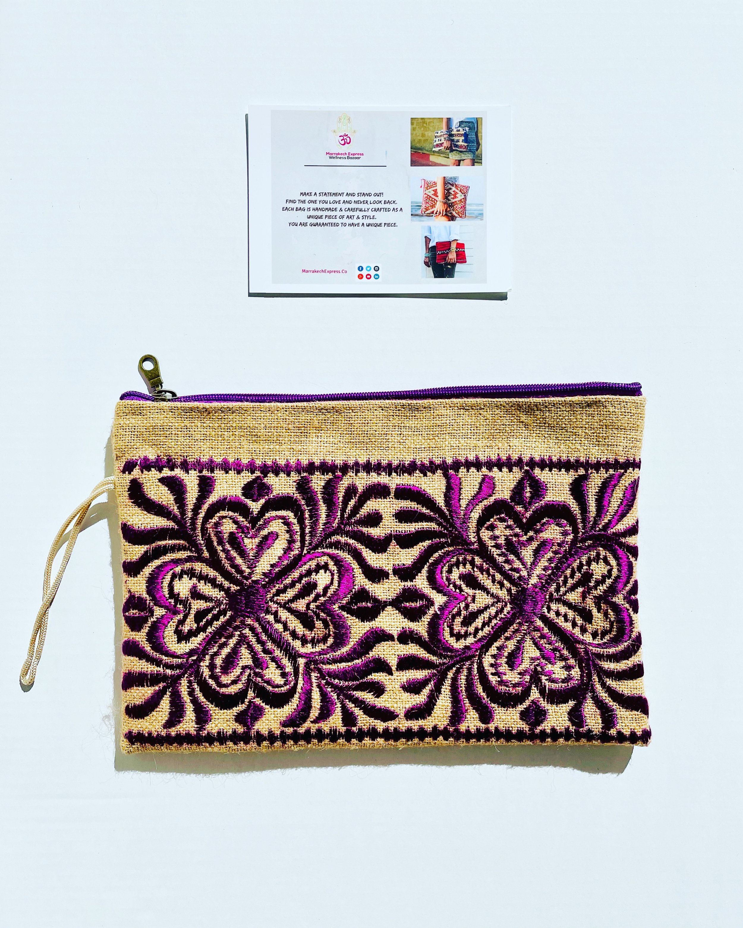 Purple Flower Clutch