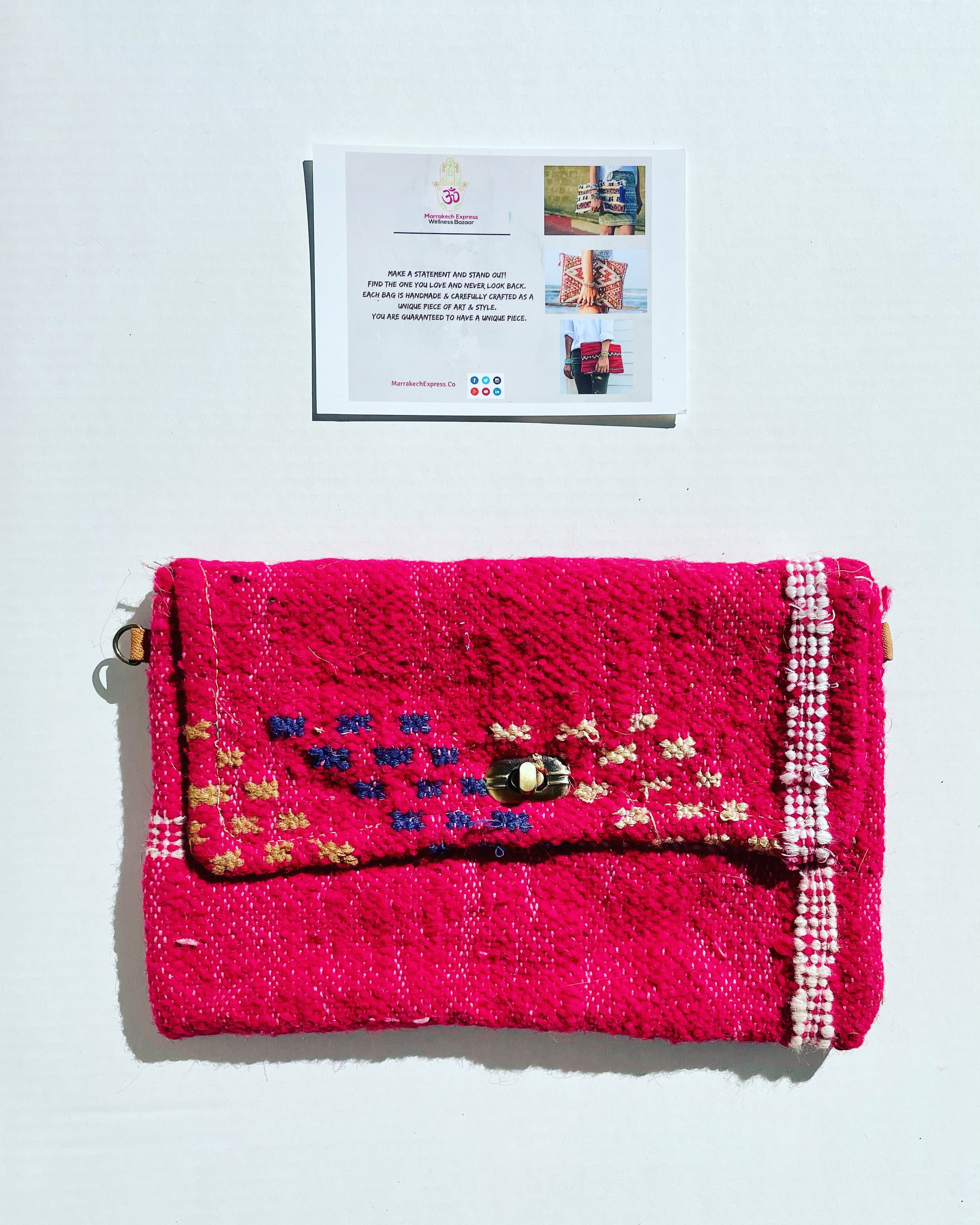 Pink Kilim Clutch