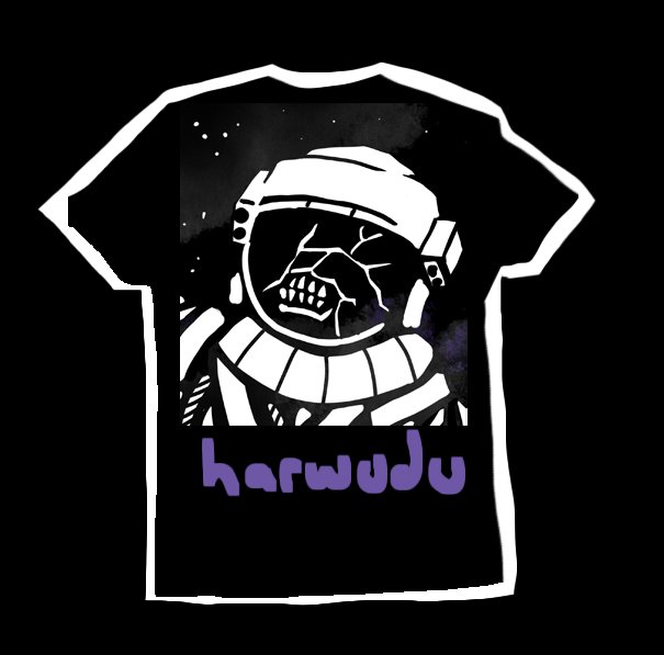 a crude mockup of a printed shirt. Not real. Fake.