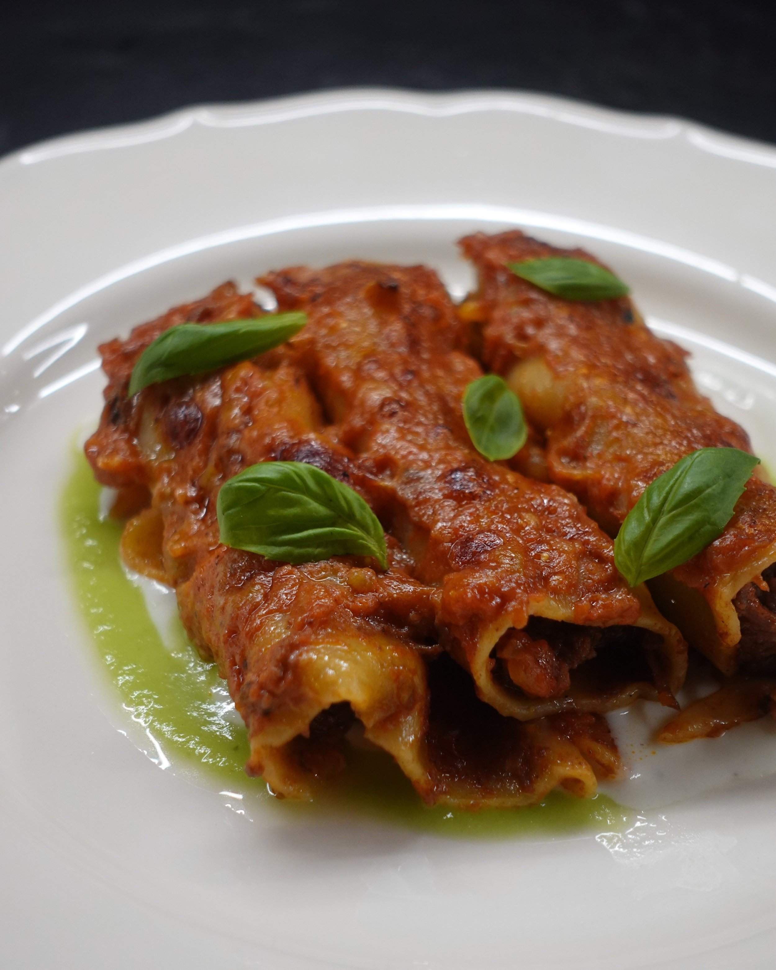 CANNELLONI ALLA CODA ALLA VACCINARA
