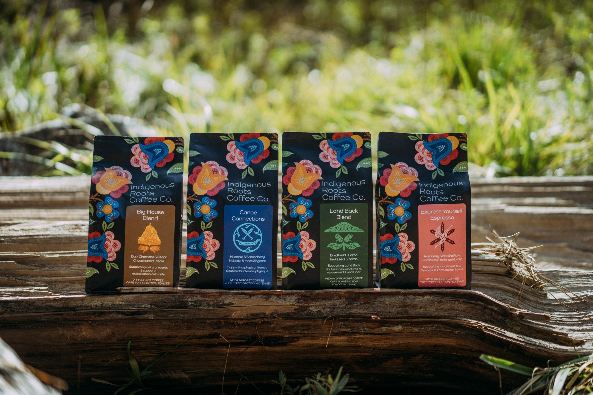 We just CAN'T get over how stunning our packaging is!! 
We collaborated with various Indigenous artists from WS&Aacute;NEĆ, M&eacute;tis and Haida territories to highlight different Indigenous artists&rsquo;, styles and important symbols.
