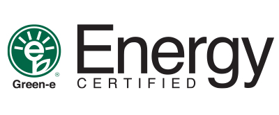 Green-e logo containing text, “Green-e Energy Certified.”