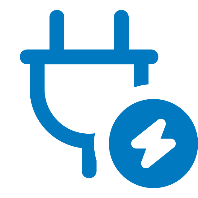 Symbol of an electric plug.