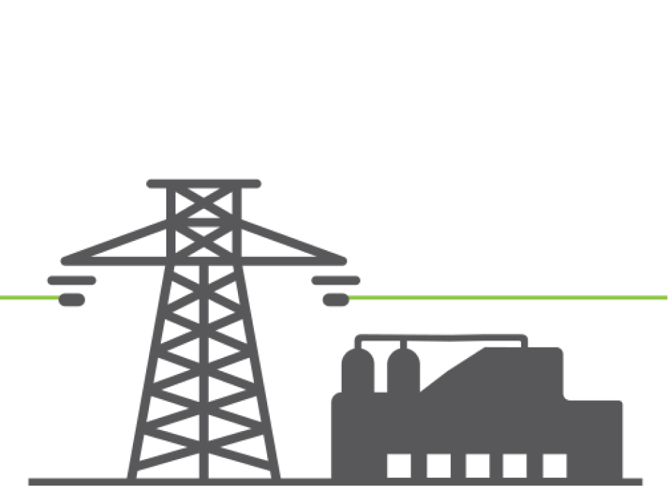 Graphic depicting the grid that distributes the clean energy.