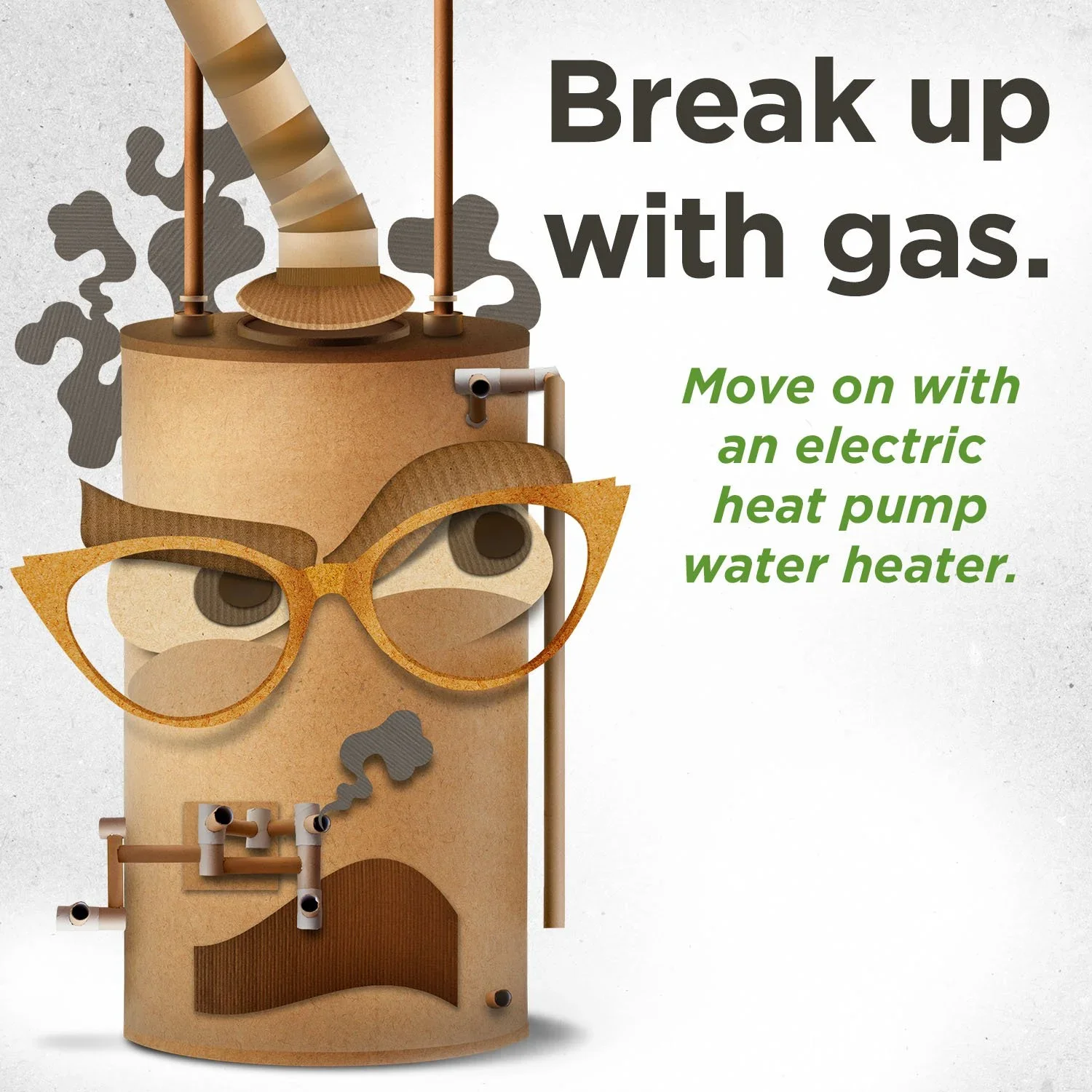 A graphic of a gas bump with an angry face.