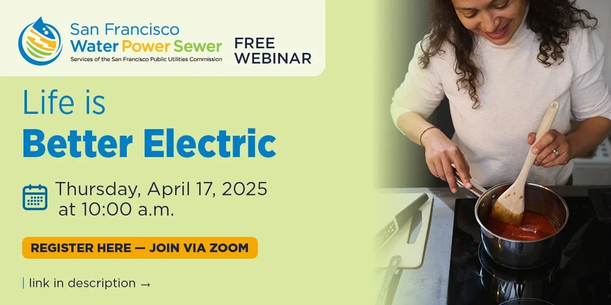 Promo graphic for “Life is Better Electric” free webinar on April 17, 2025 at 10 a.m.