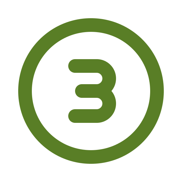 A graphic of the number 3.