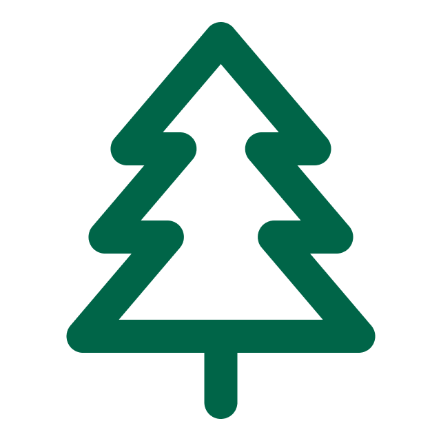 Symbol of a green tree used to depict CleanPowerSF’s SuperGreen service.