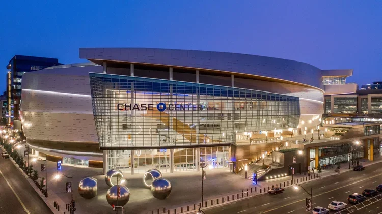 Aerial photo of the Chase Center